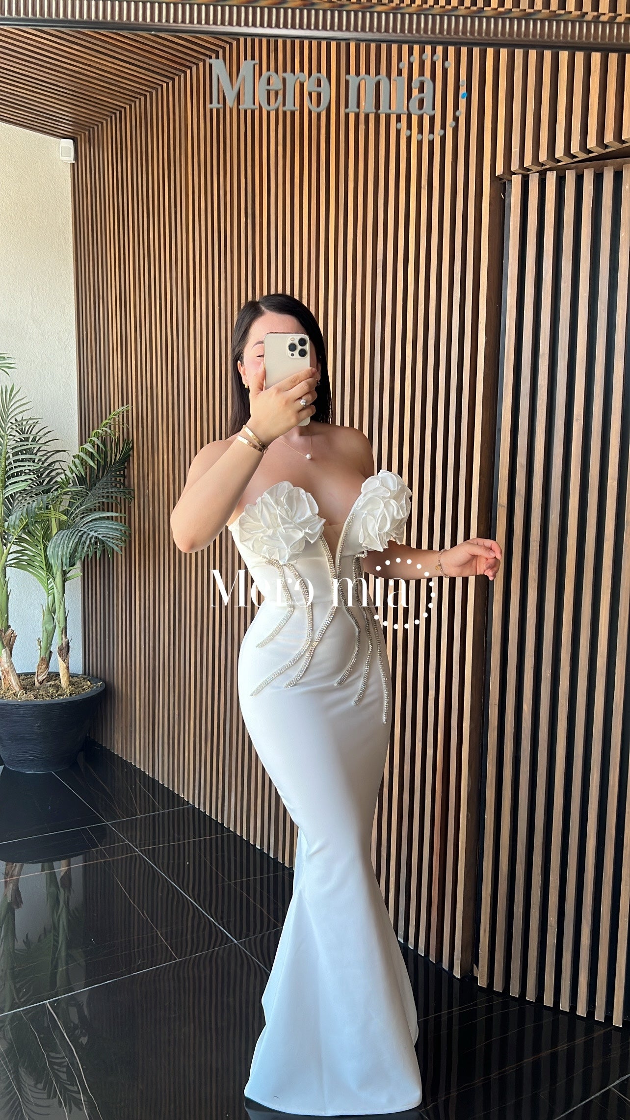 Vestido blanco flores str