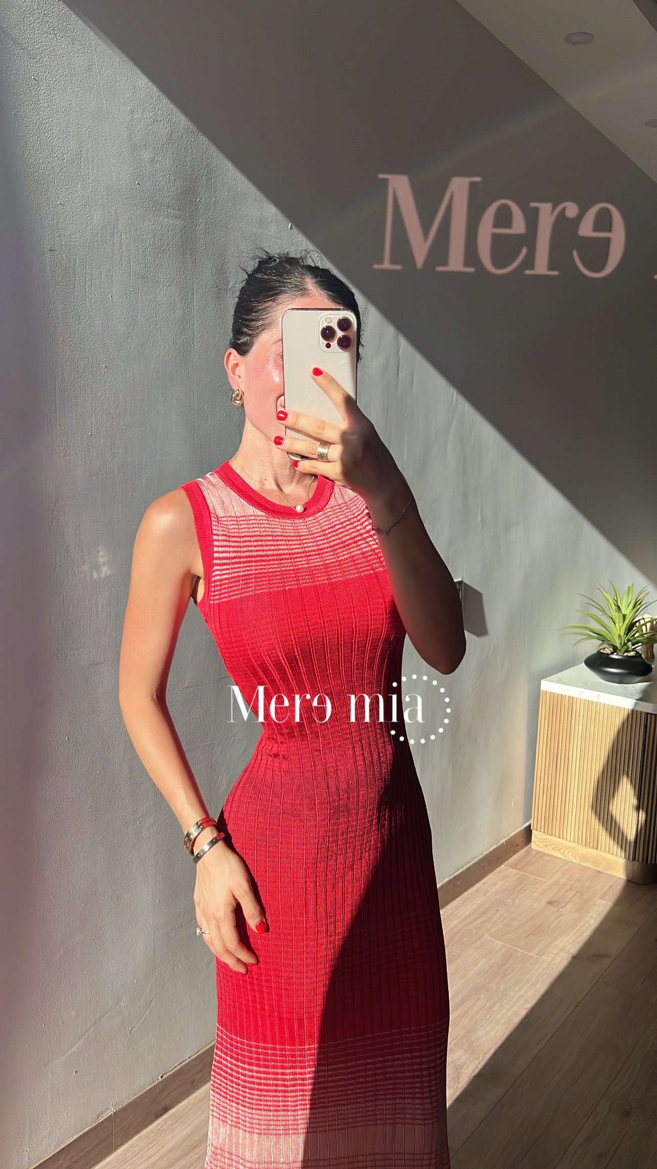 Vestido colores rojo