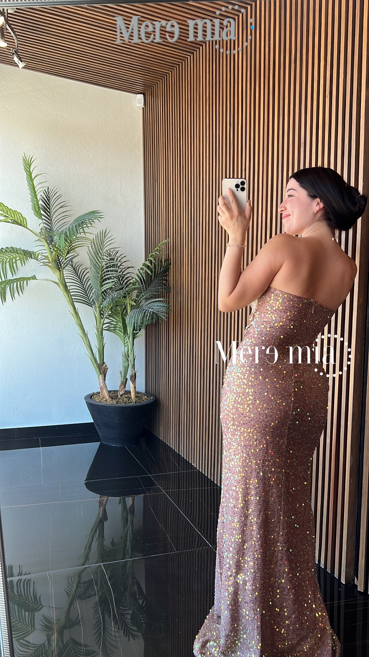 Vestido beige lent