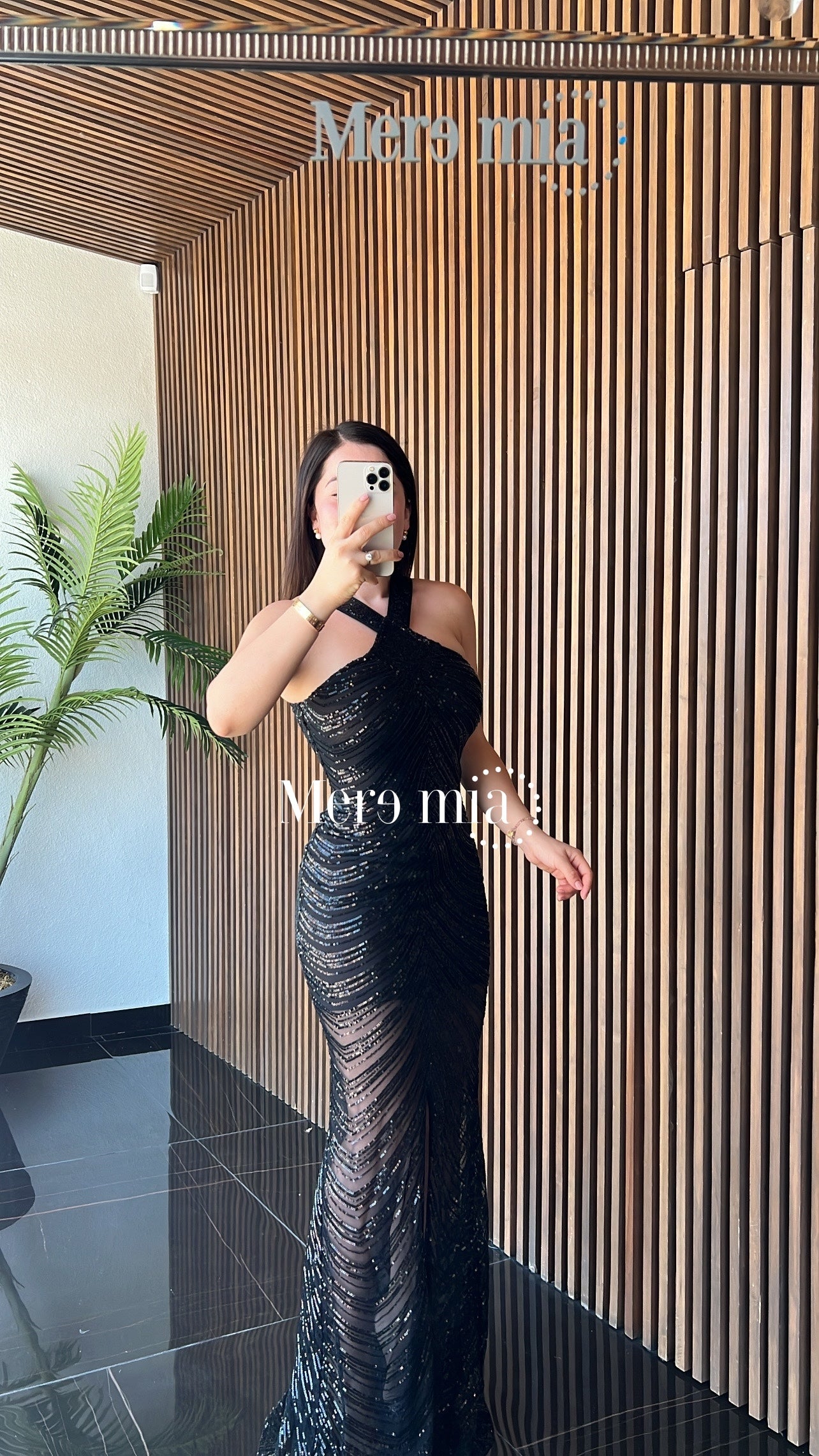 Vestido negro lent largo