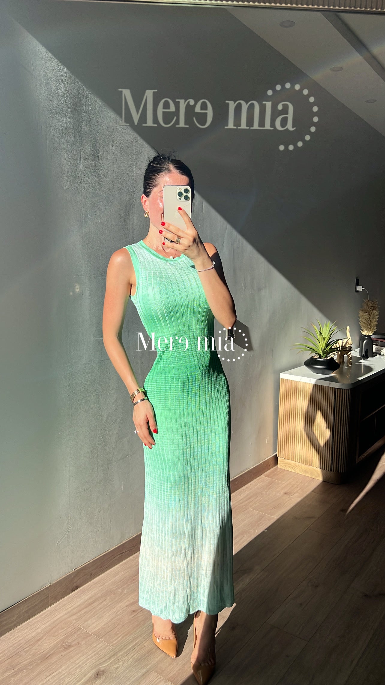 Vestido colores verde