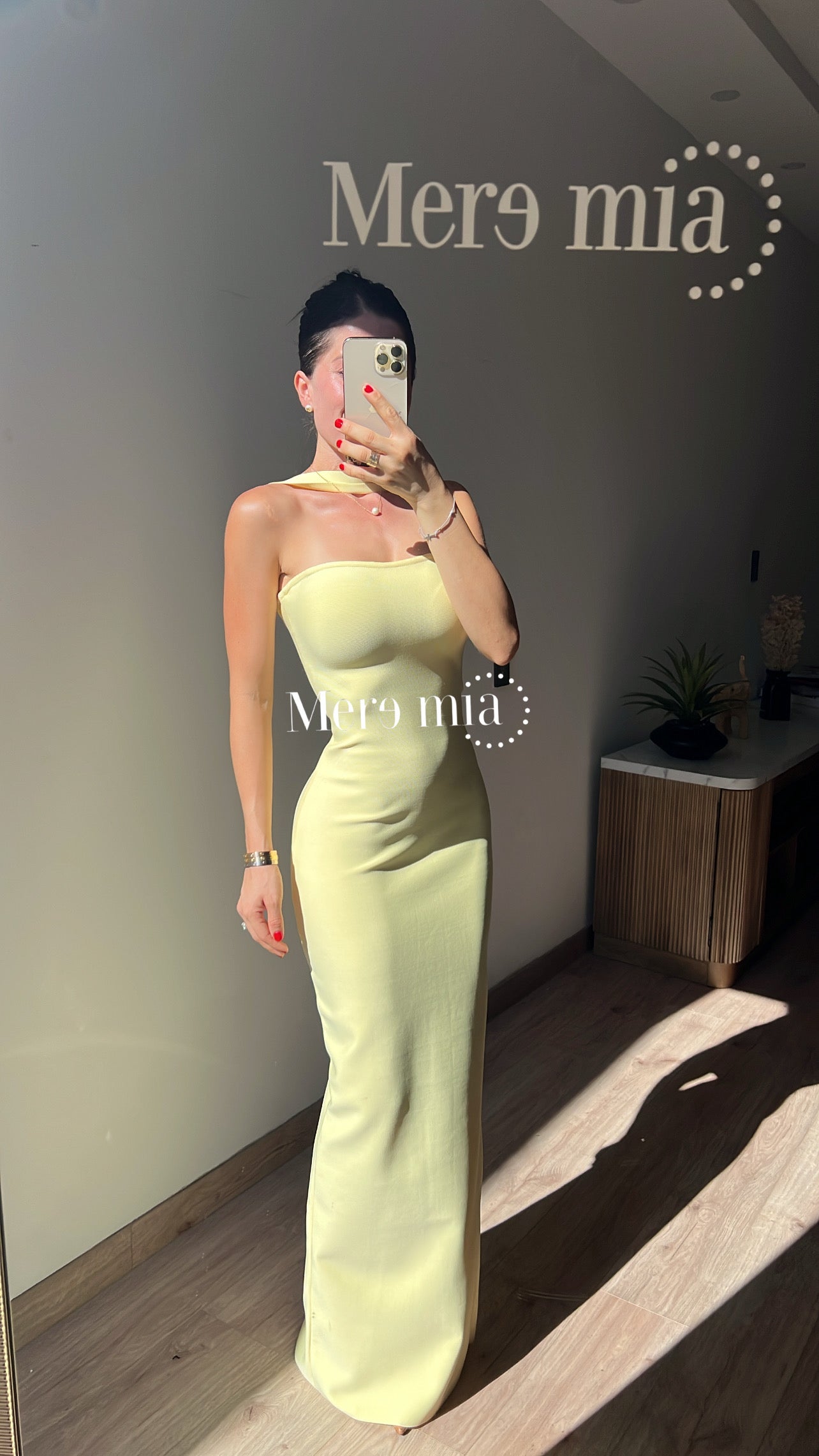 Vestido amarillo halter
