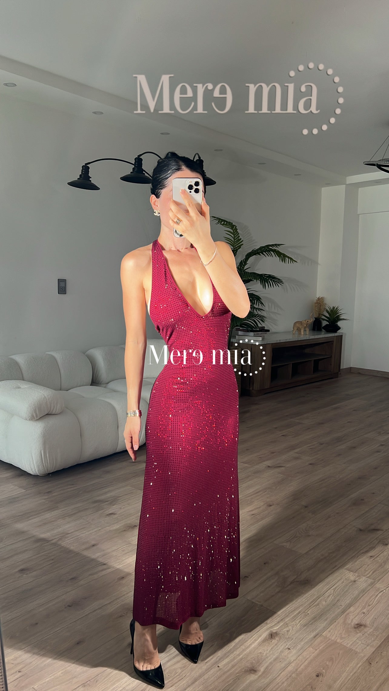 Vestido tinto espalda