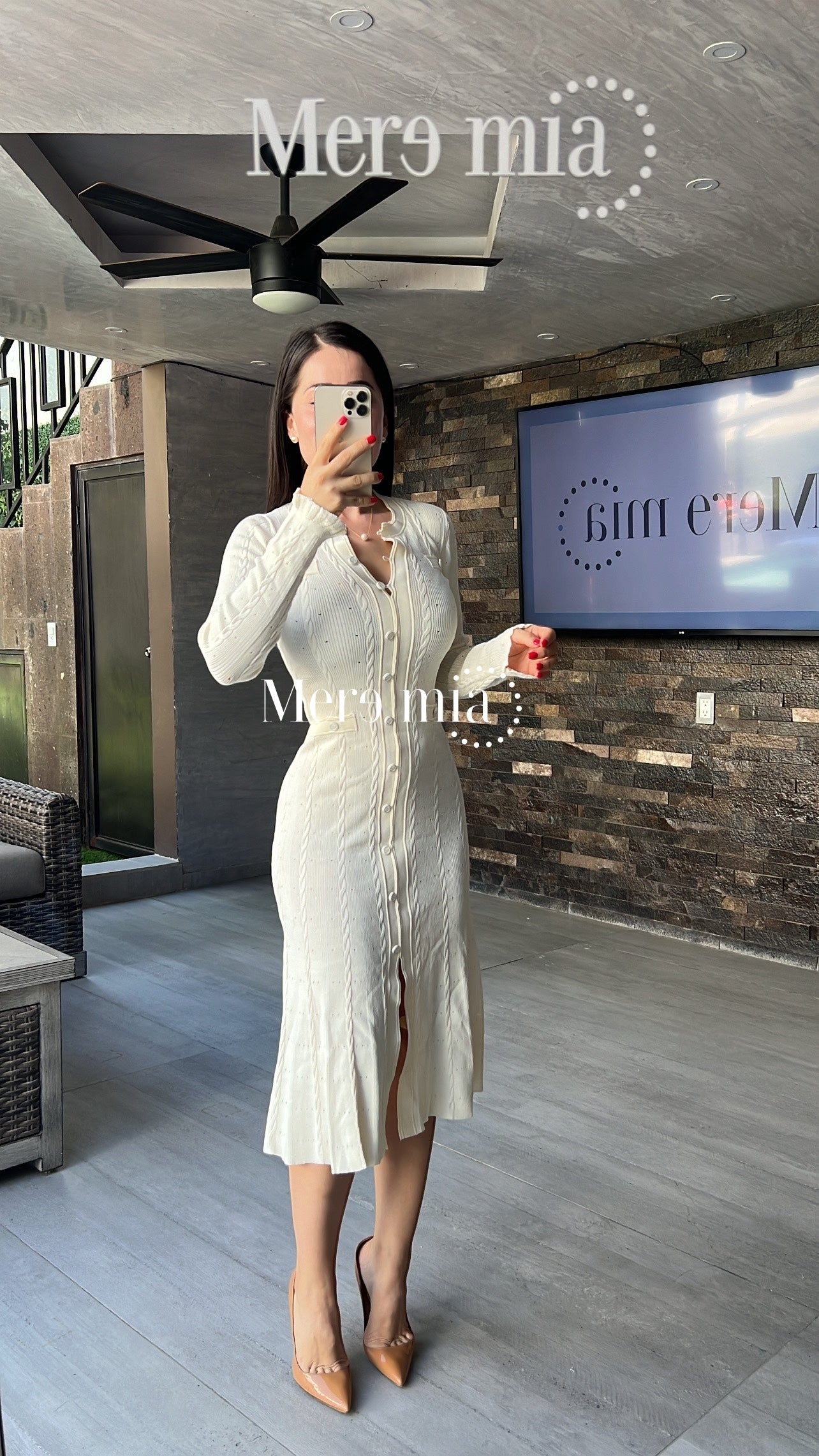 Vestido ivory olanes ab