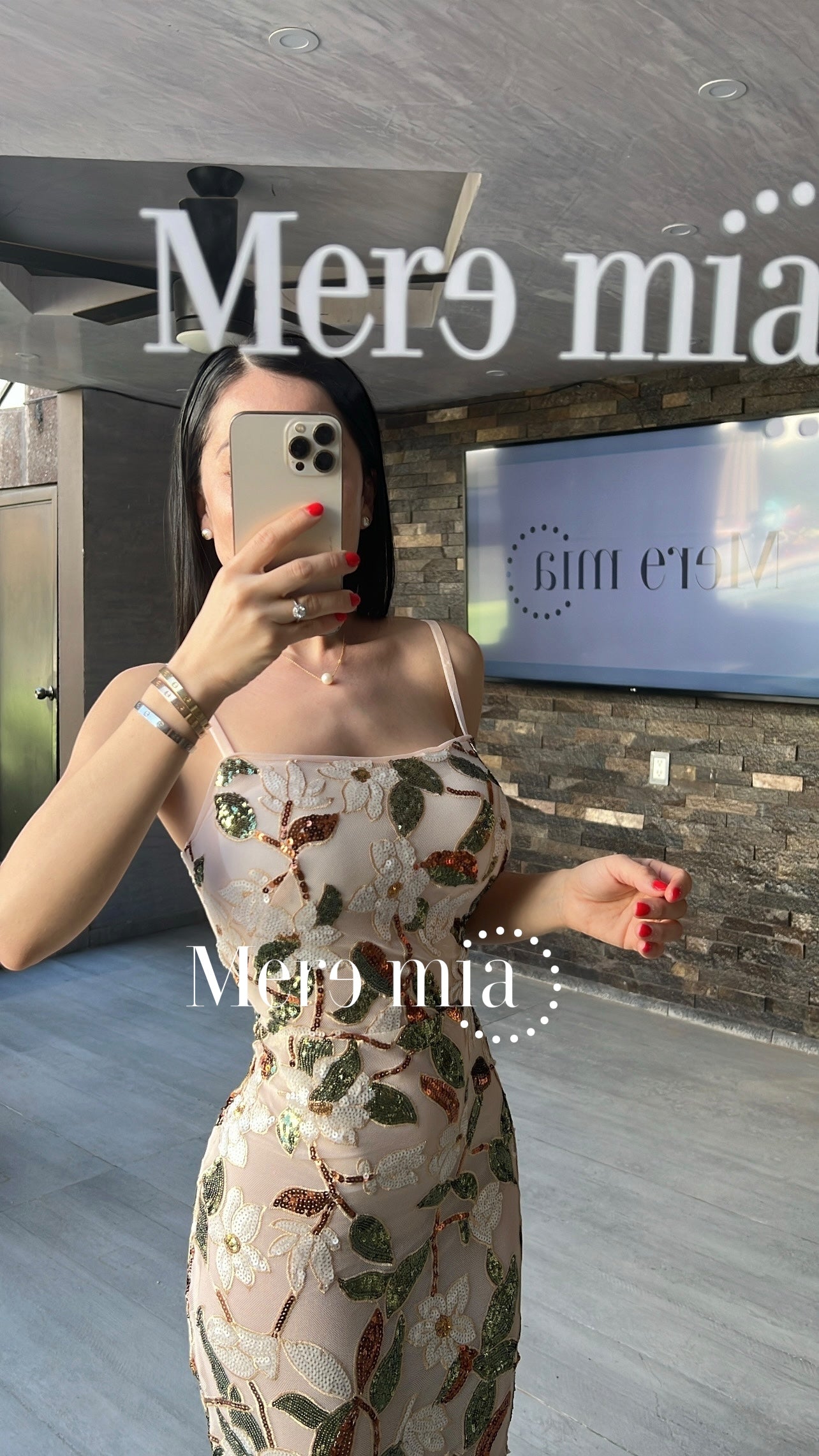 Vestido flores lent verde