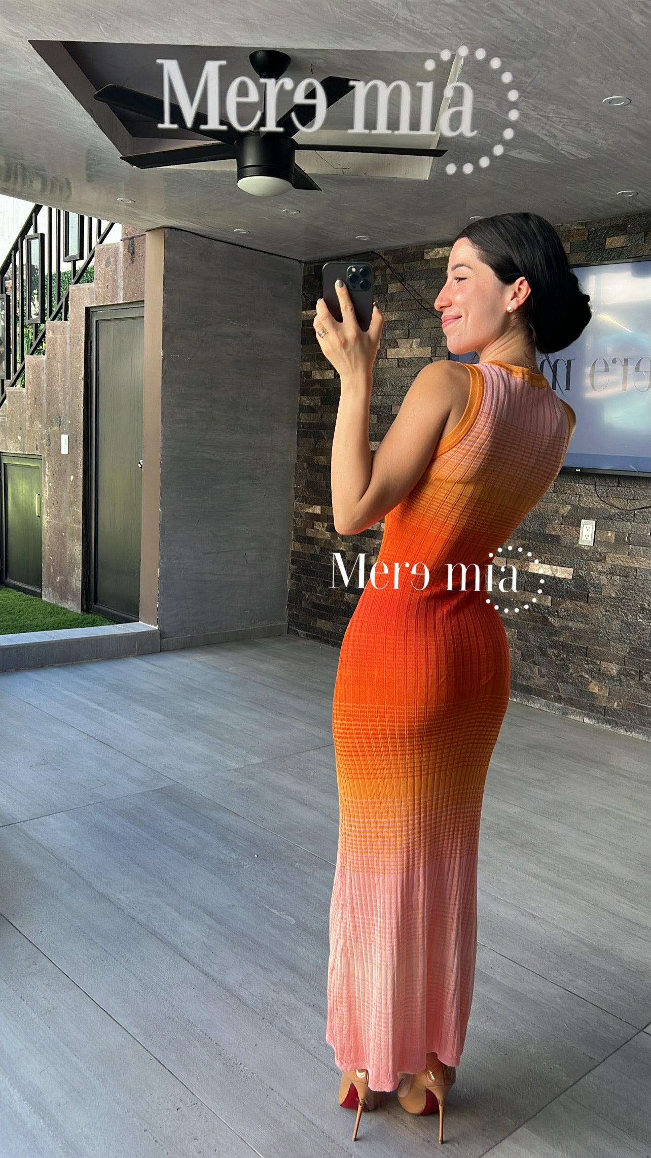 Vestido colores naranja