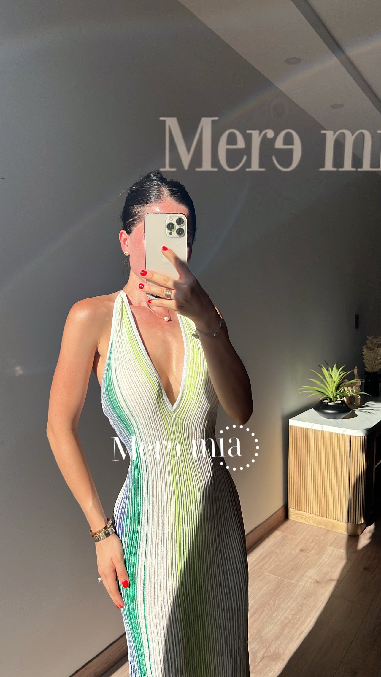 Vestido colores verde V