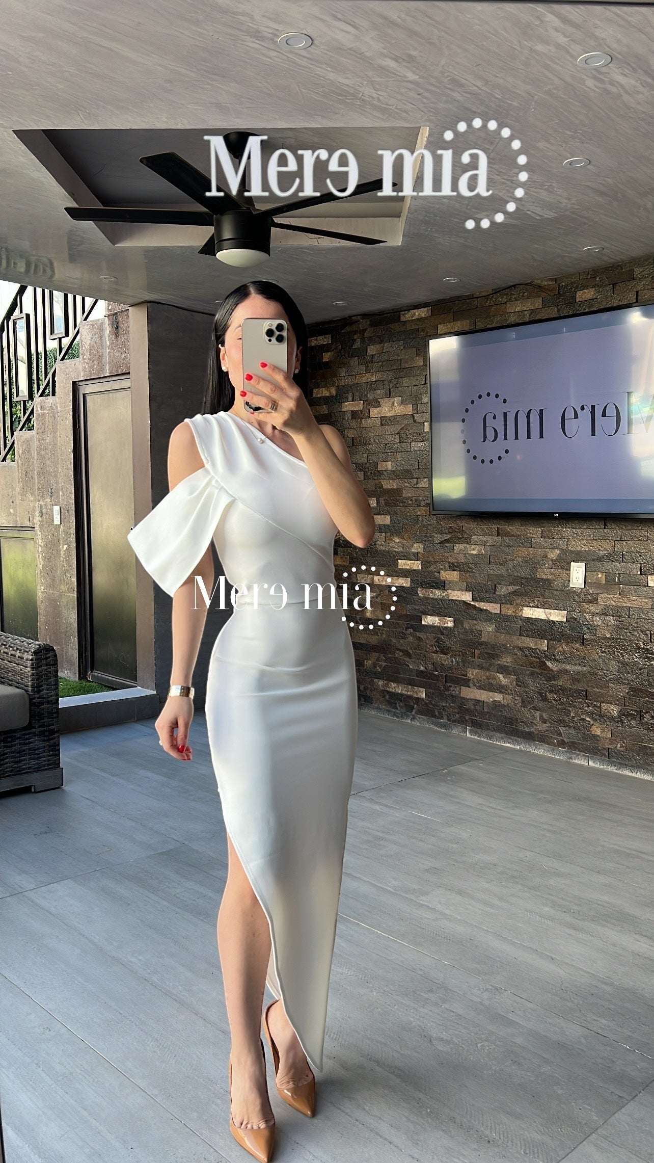 Vestido blanco hombro