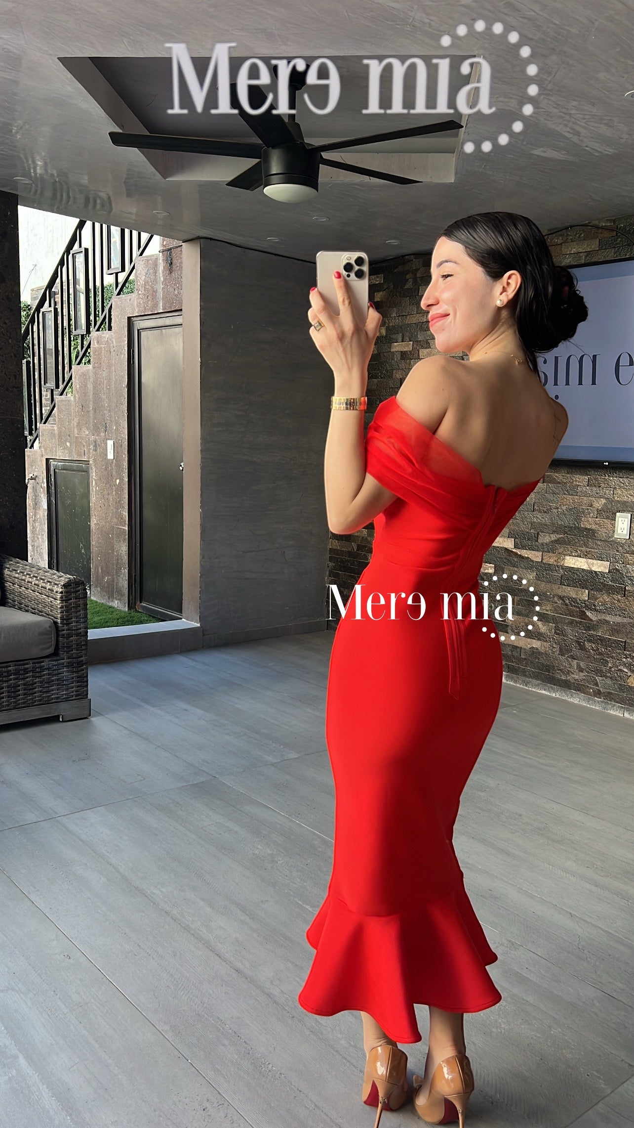 Vestido rojo tul