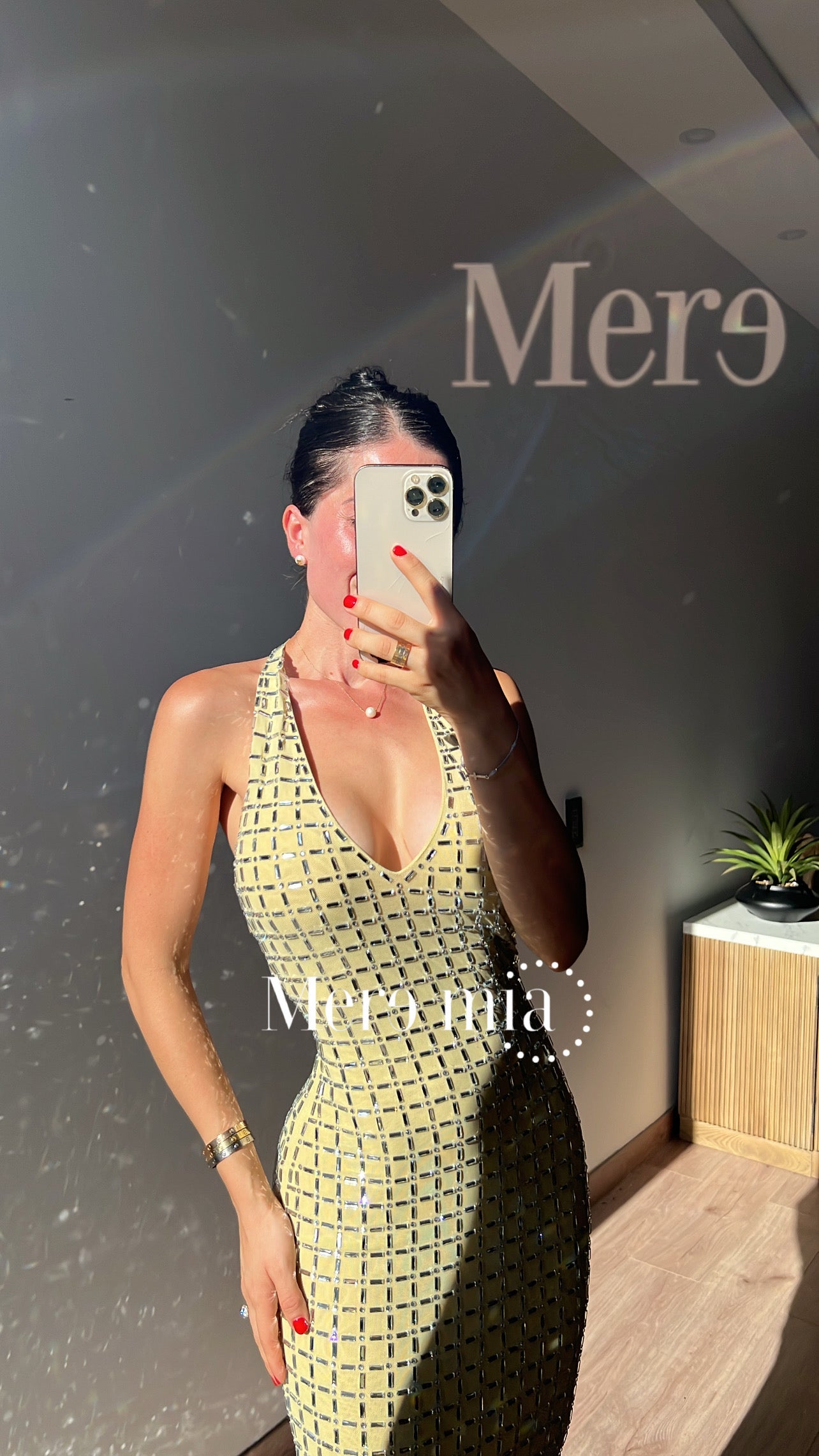 Vestido am halter cuad