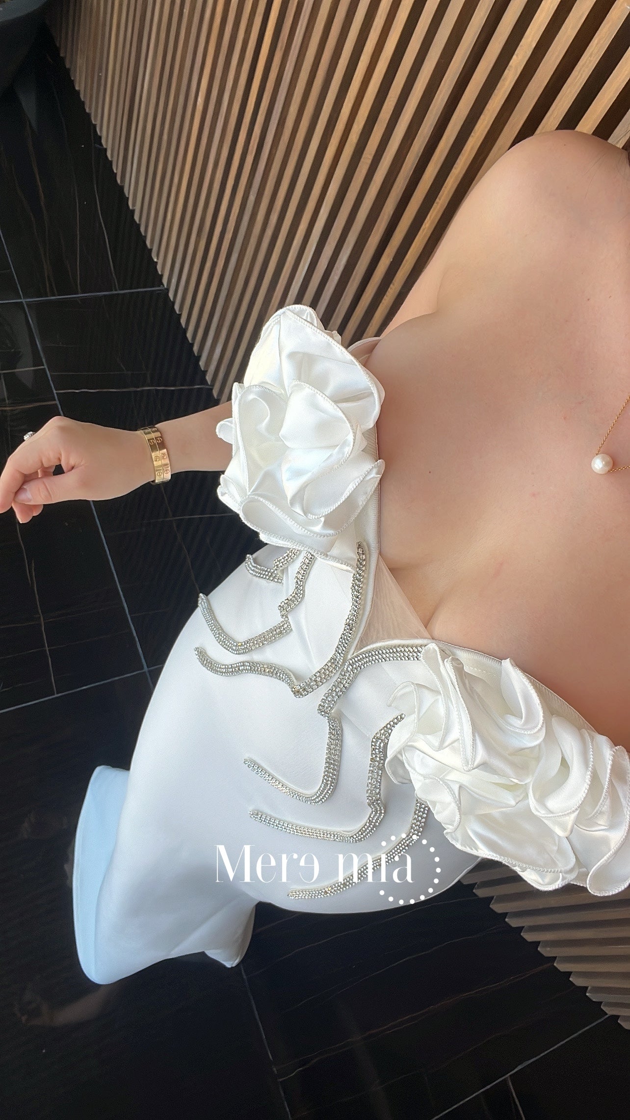 Vestido blanco flores str