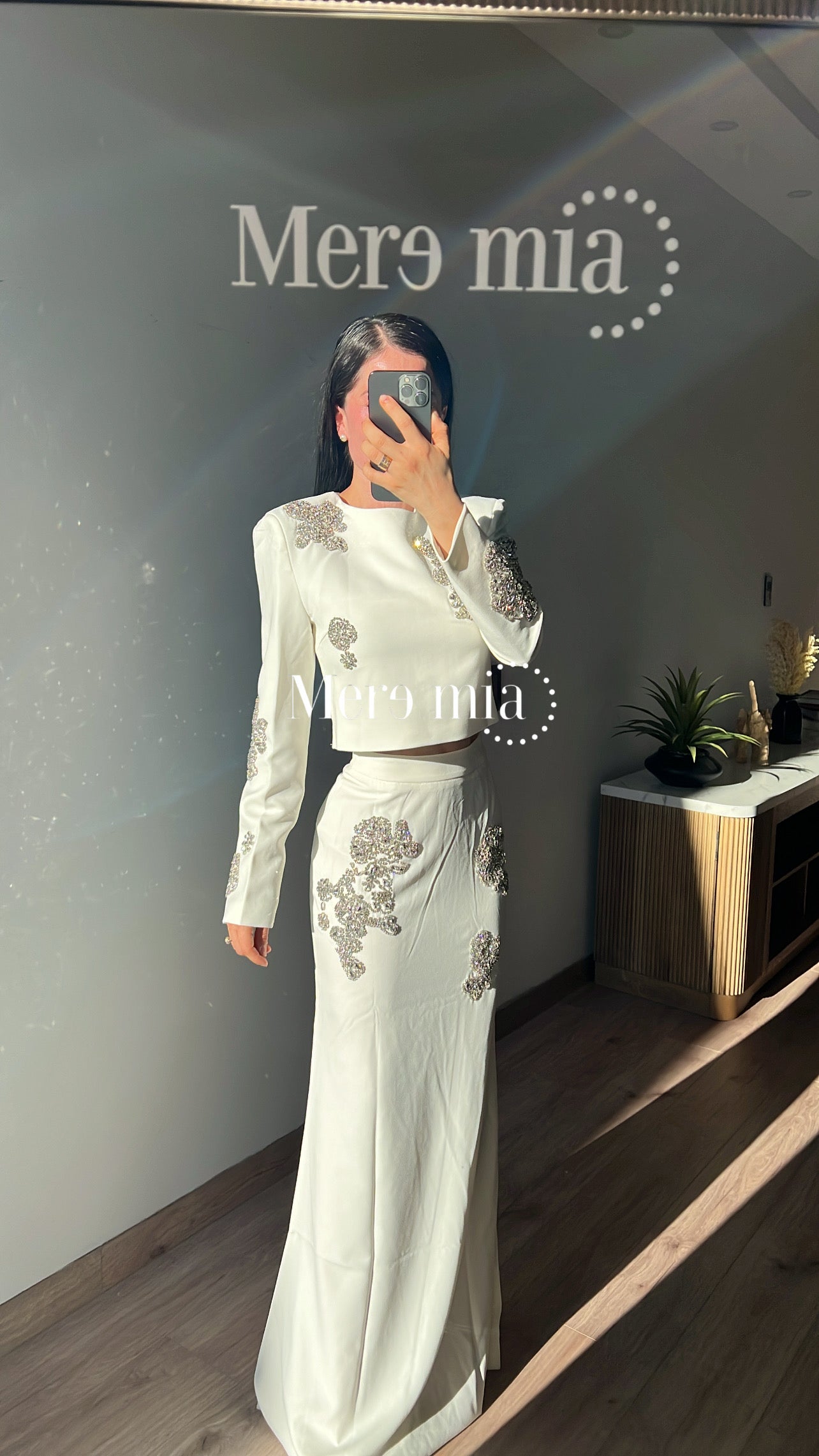 Conjunto blanco apl plata