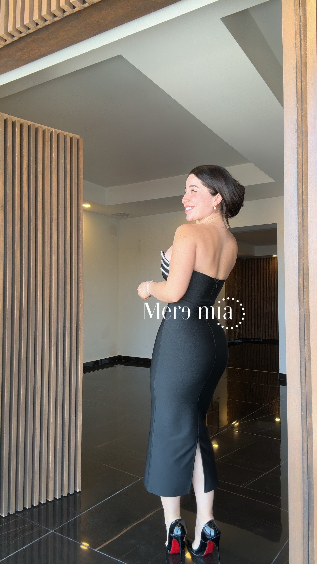 Vestido negro plata vib