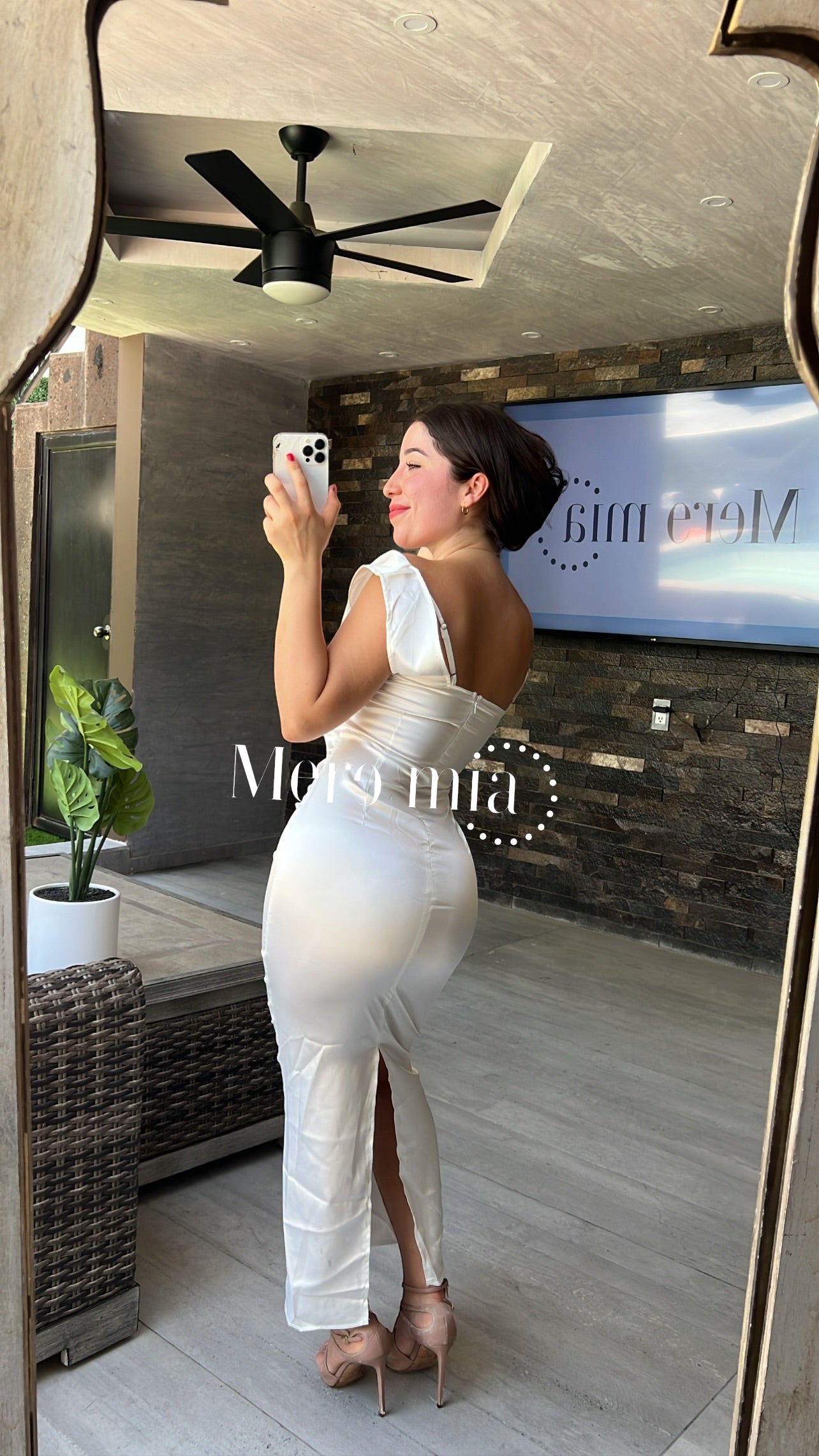 Vestido blanco satin