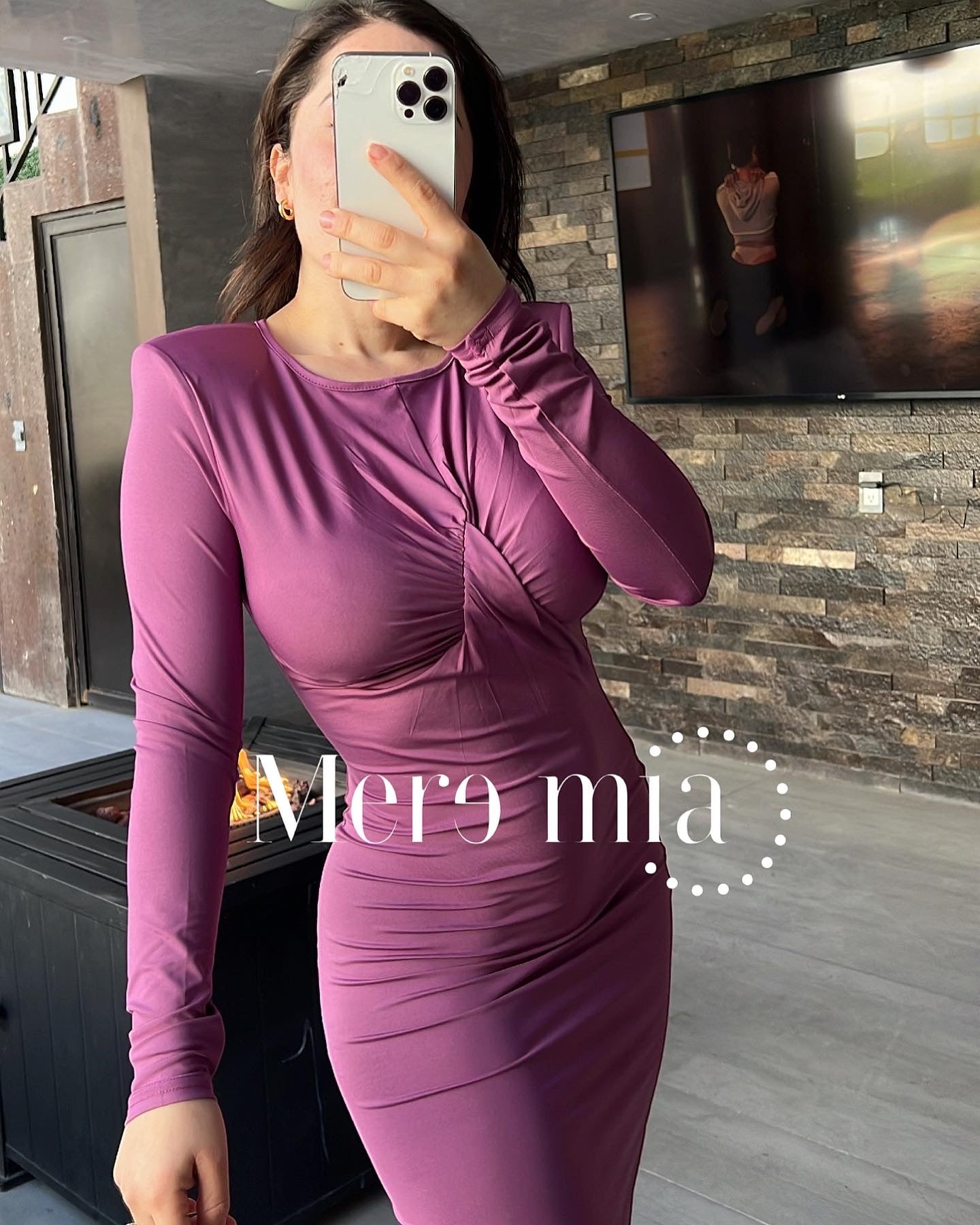 Vestido licra manga larga