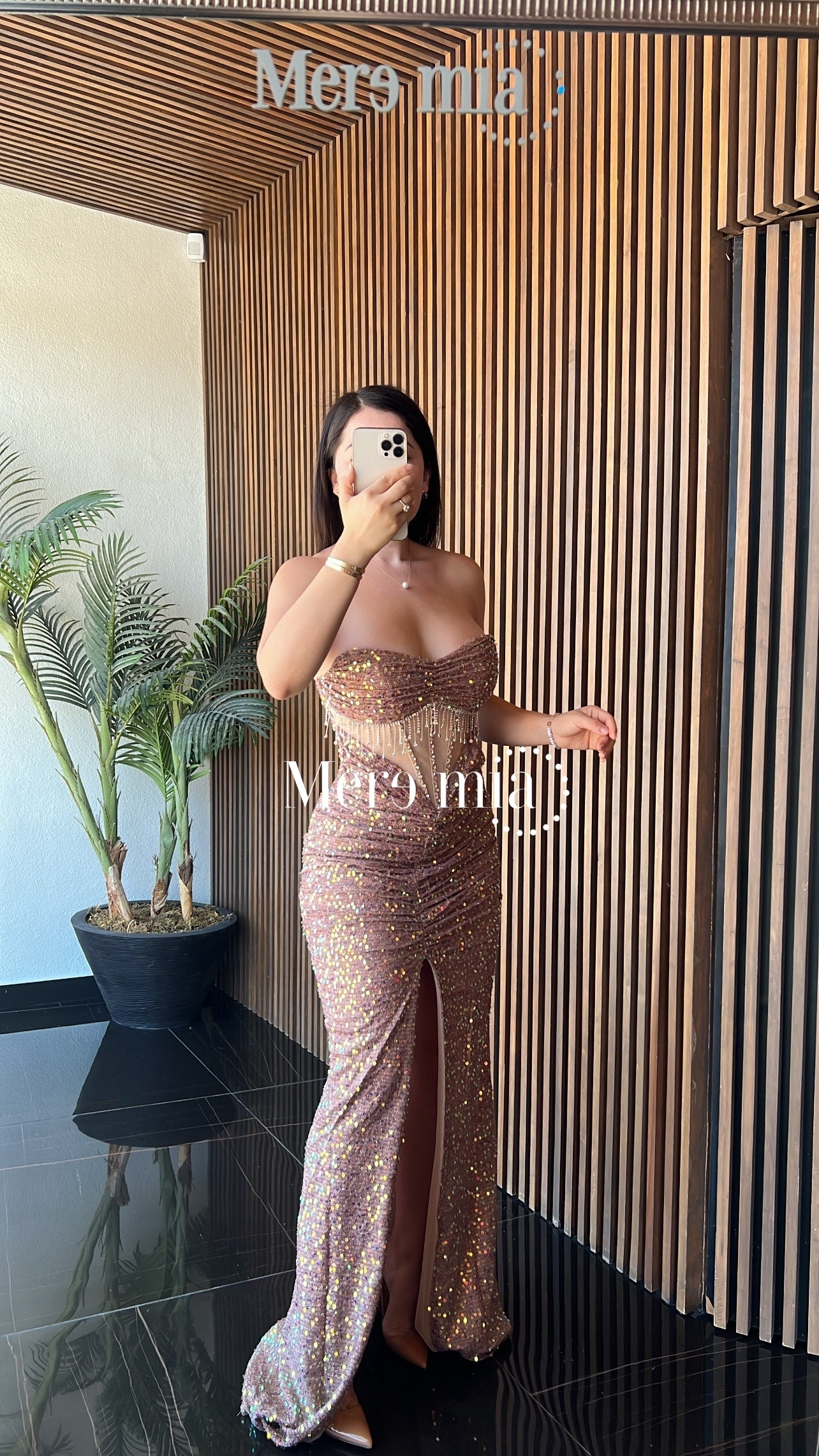 Vestido beige lent