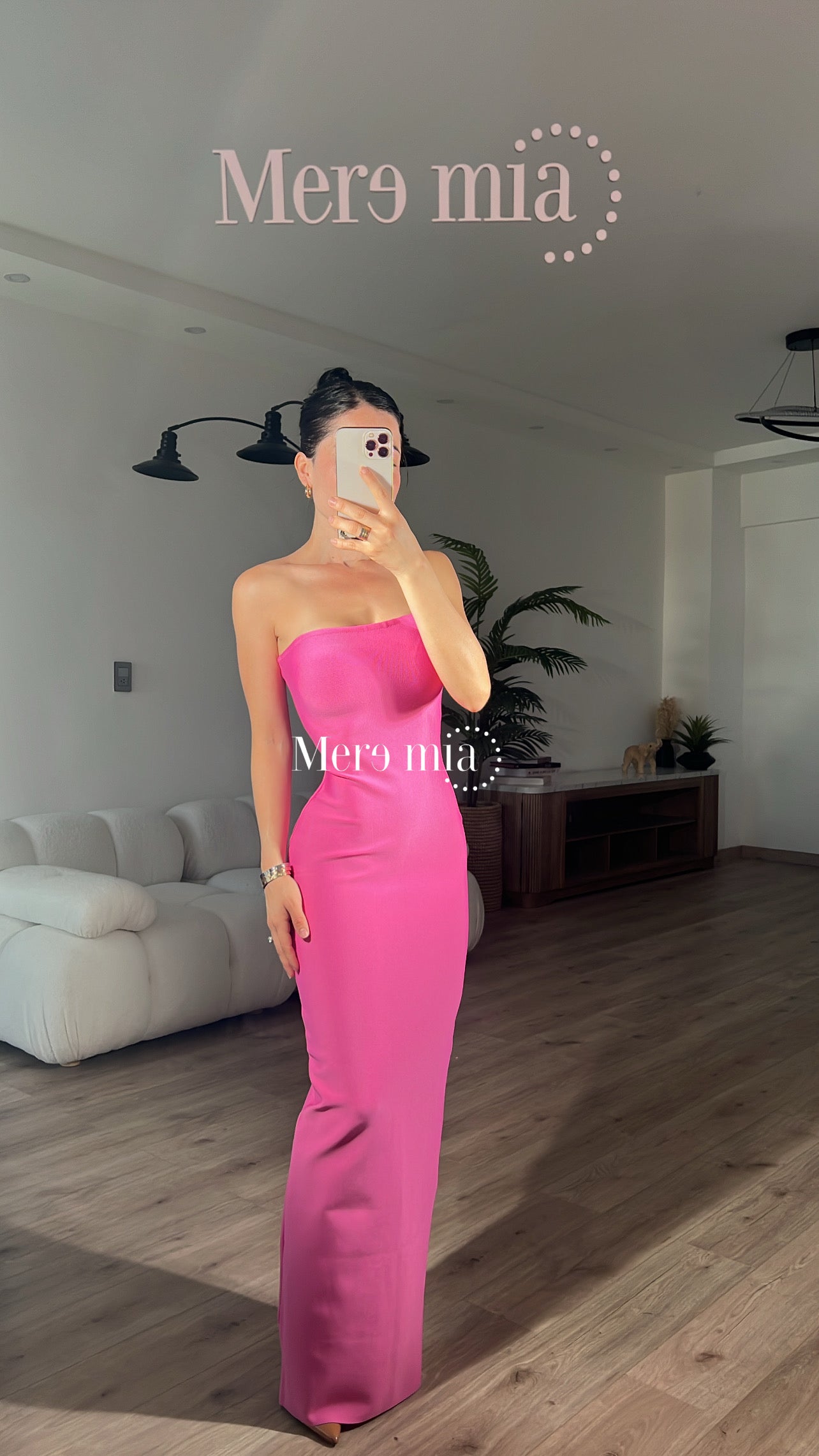 Vestido rosa strapp
