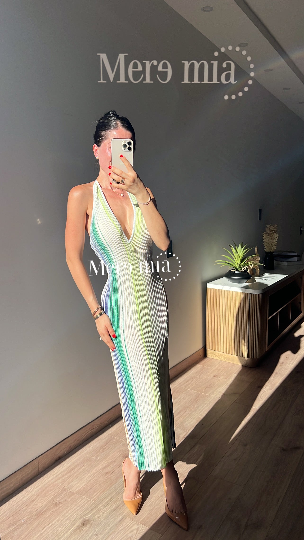 Vestido colores verde V