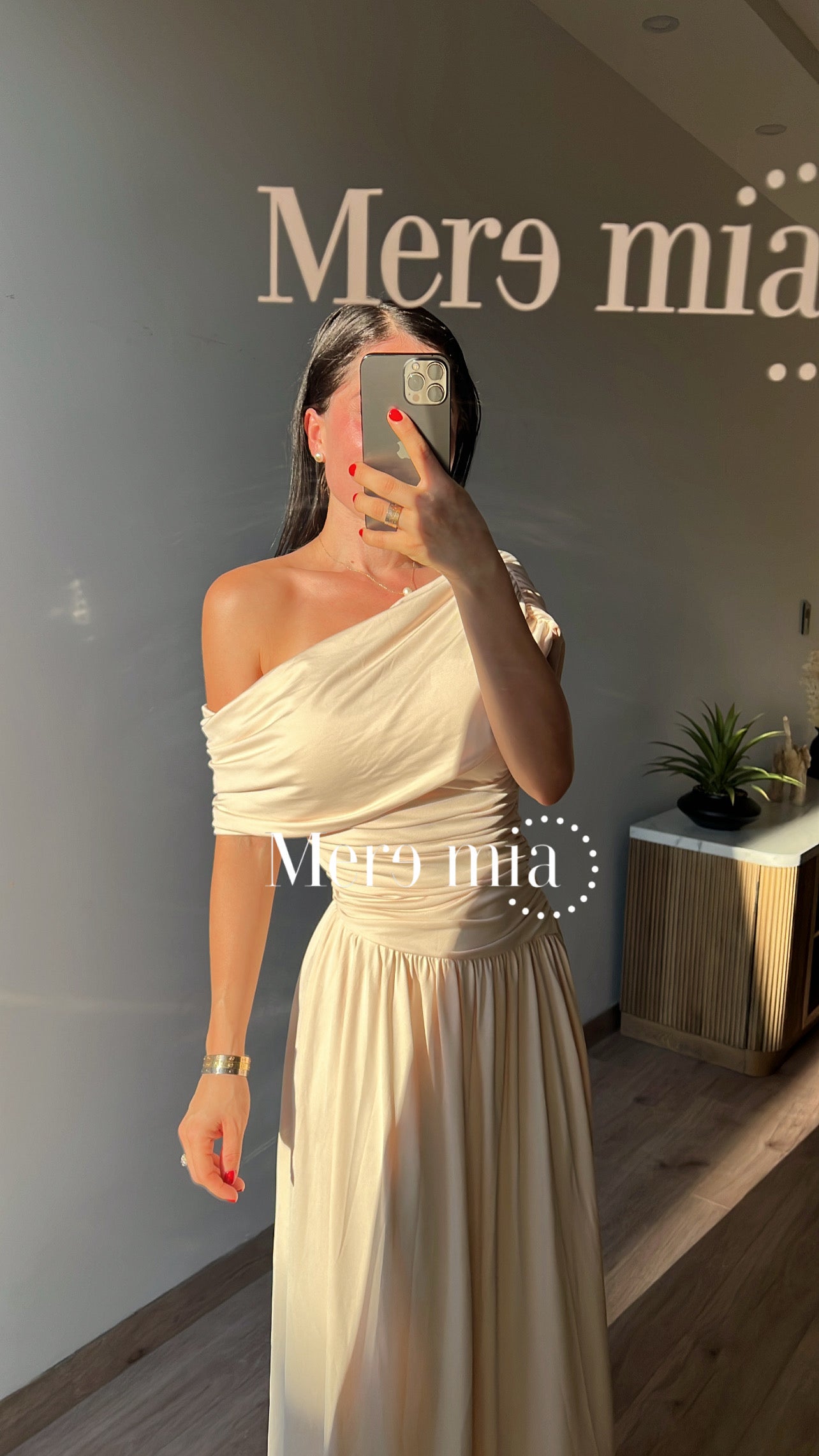 Vestido plisado olanes