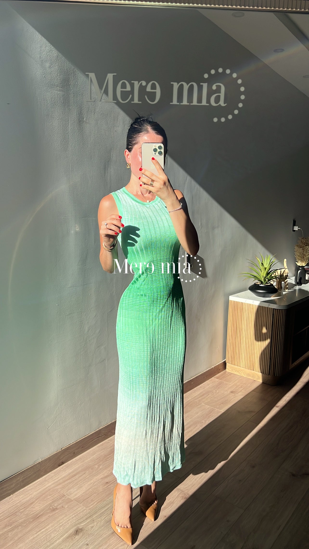 Vestido colores verde
