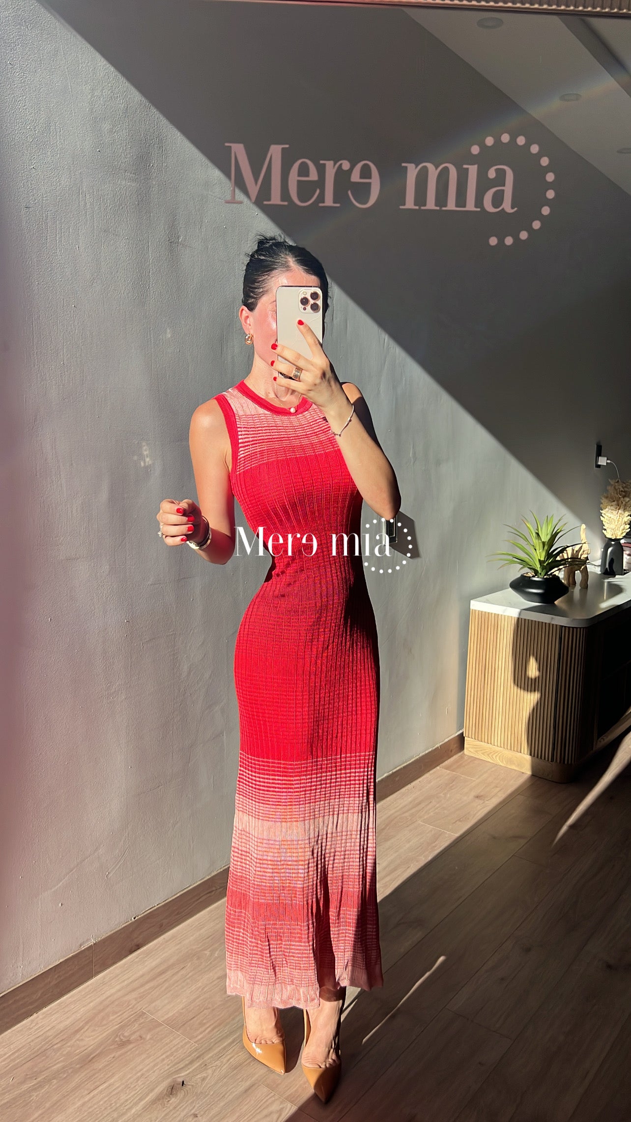 Vestido colores rojo