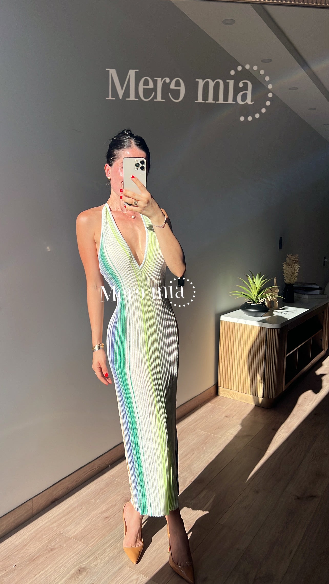 Vestido colores verde V