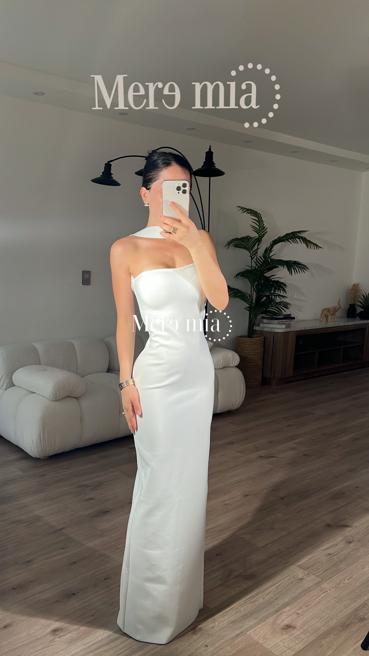 Vestido blanco halter liso