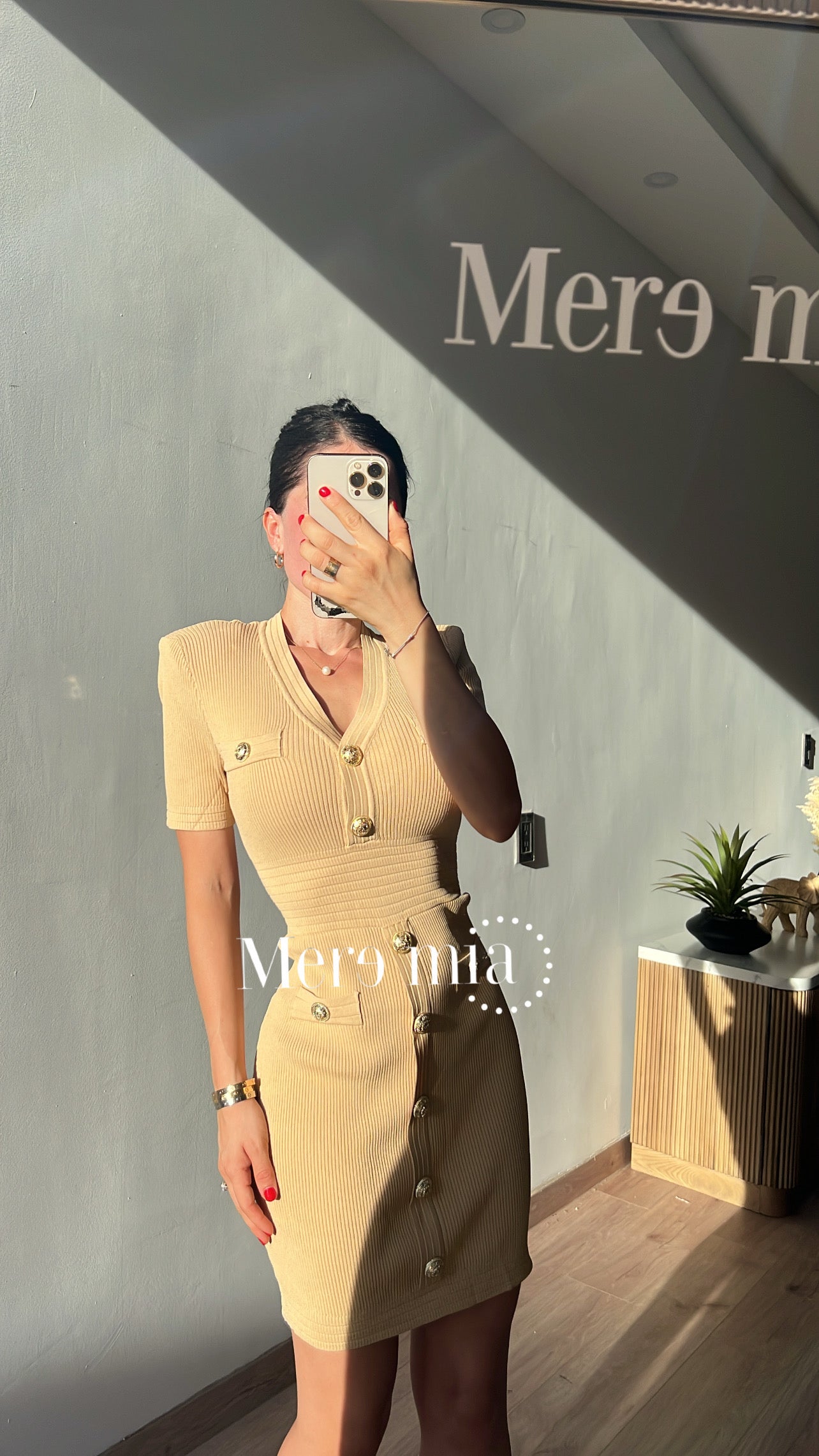 Vestido coff botones V