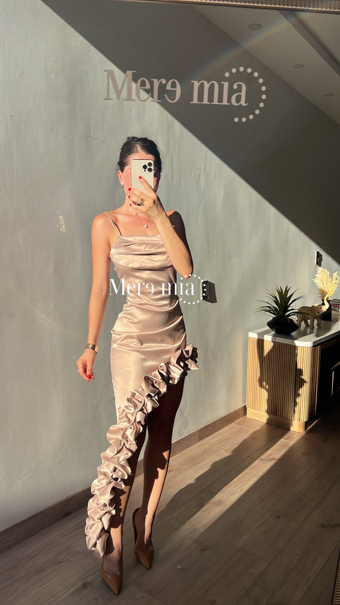 Vestido beige escarola as