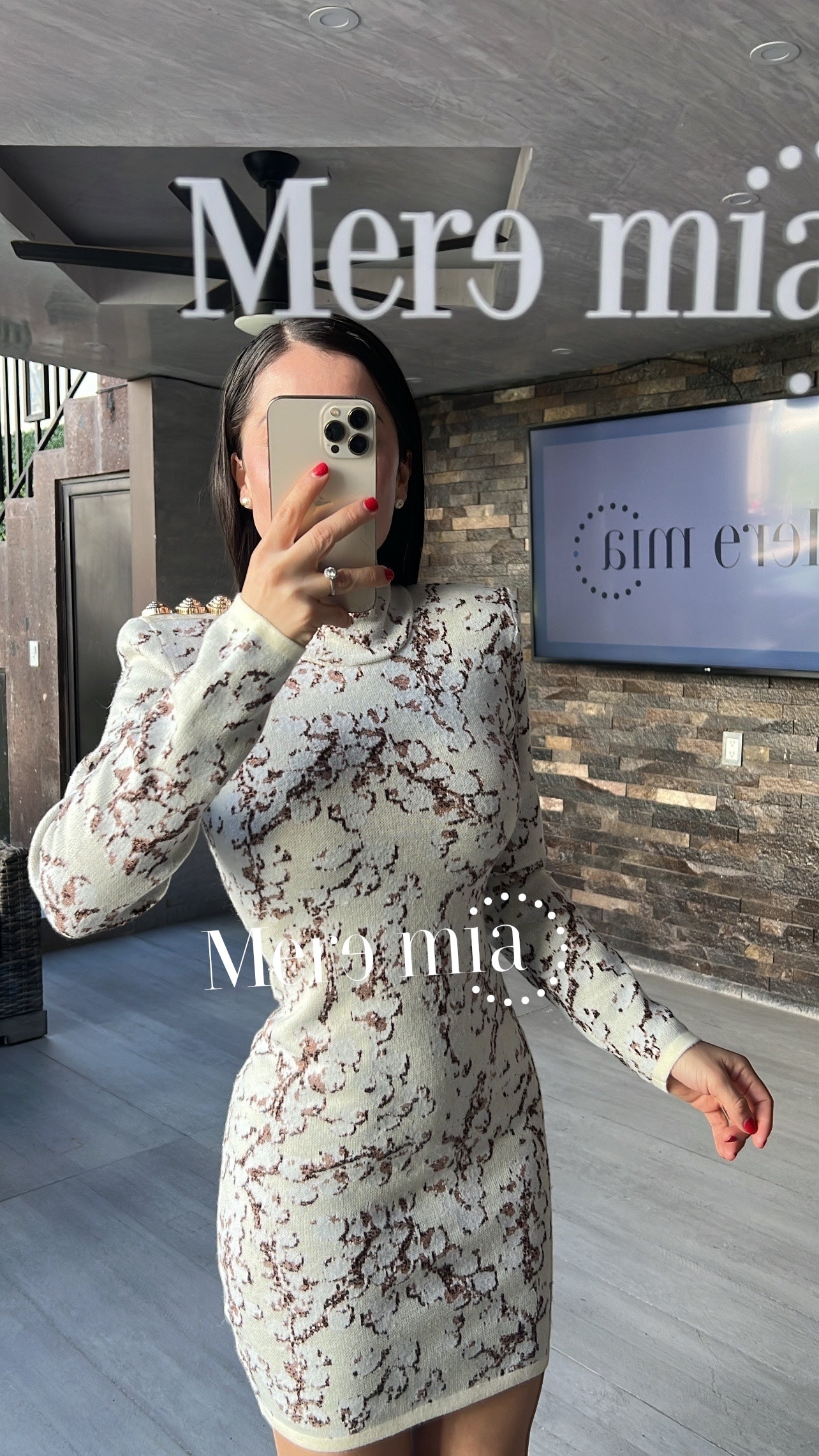 Vestido azul ramas
