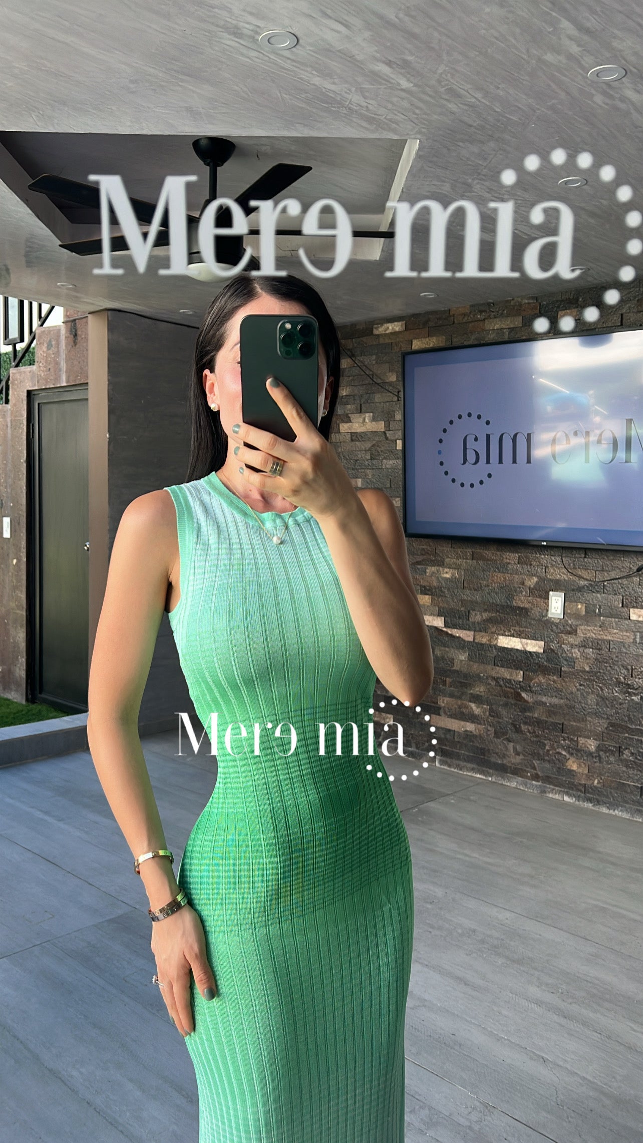 Vestido colores verde