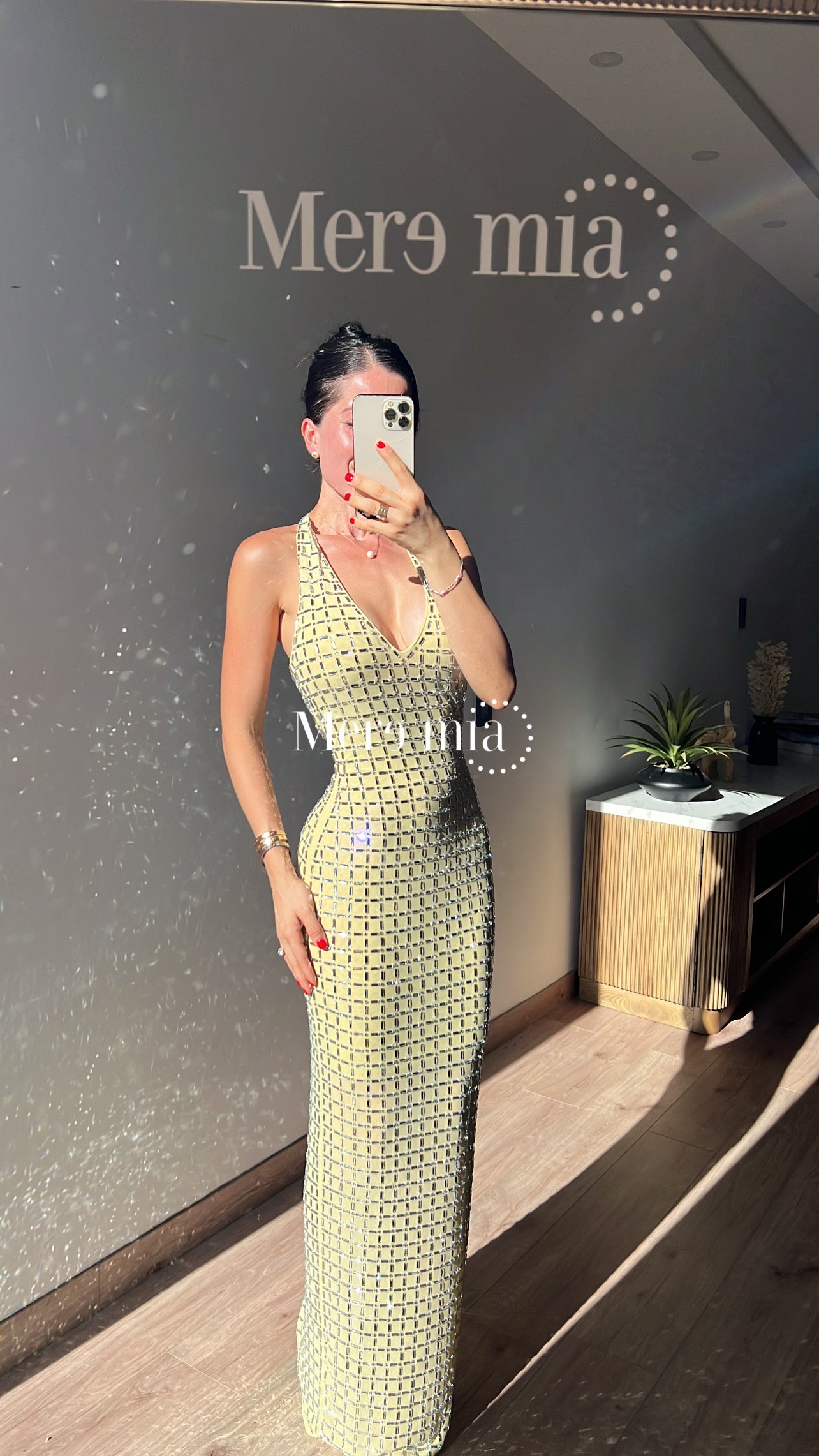 Vestido am halter cuad