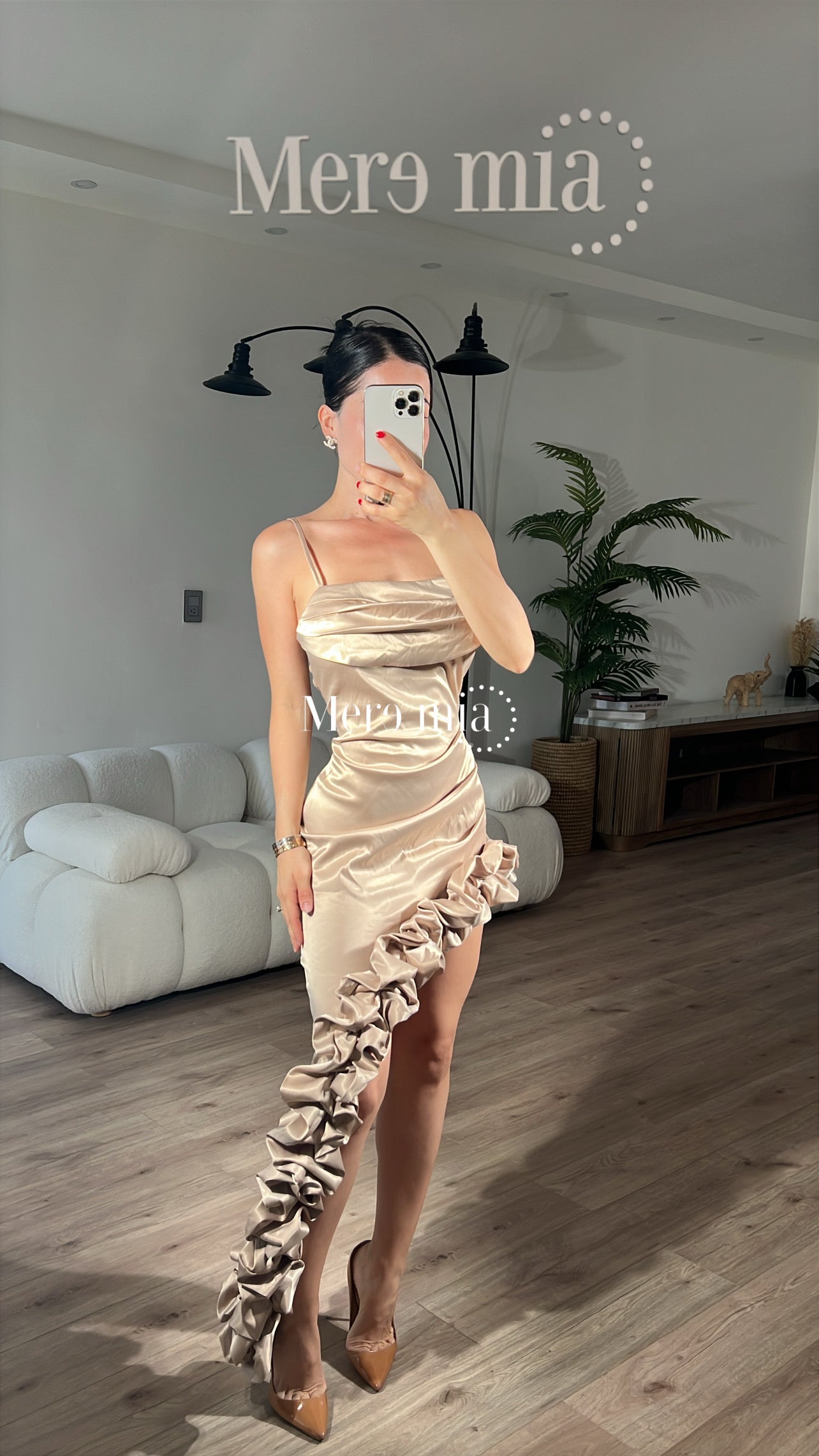 Vestido beige escarola as
