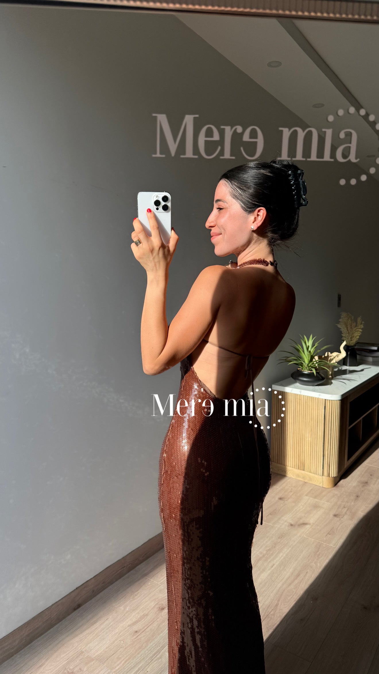 Vestido cafe lent espalda