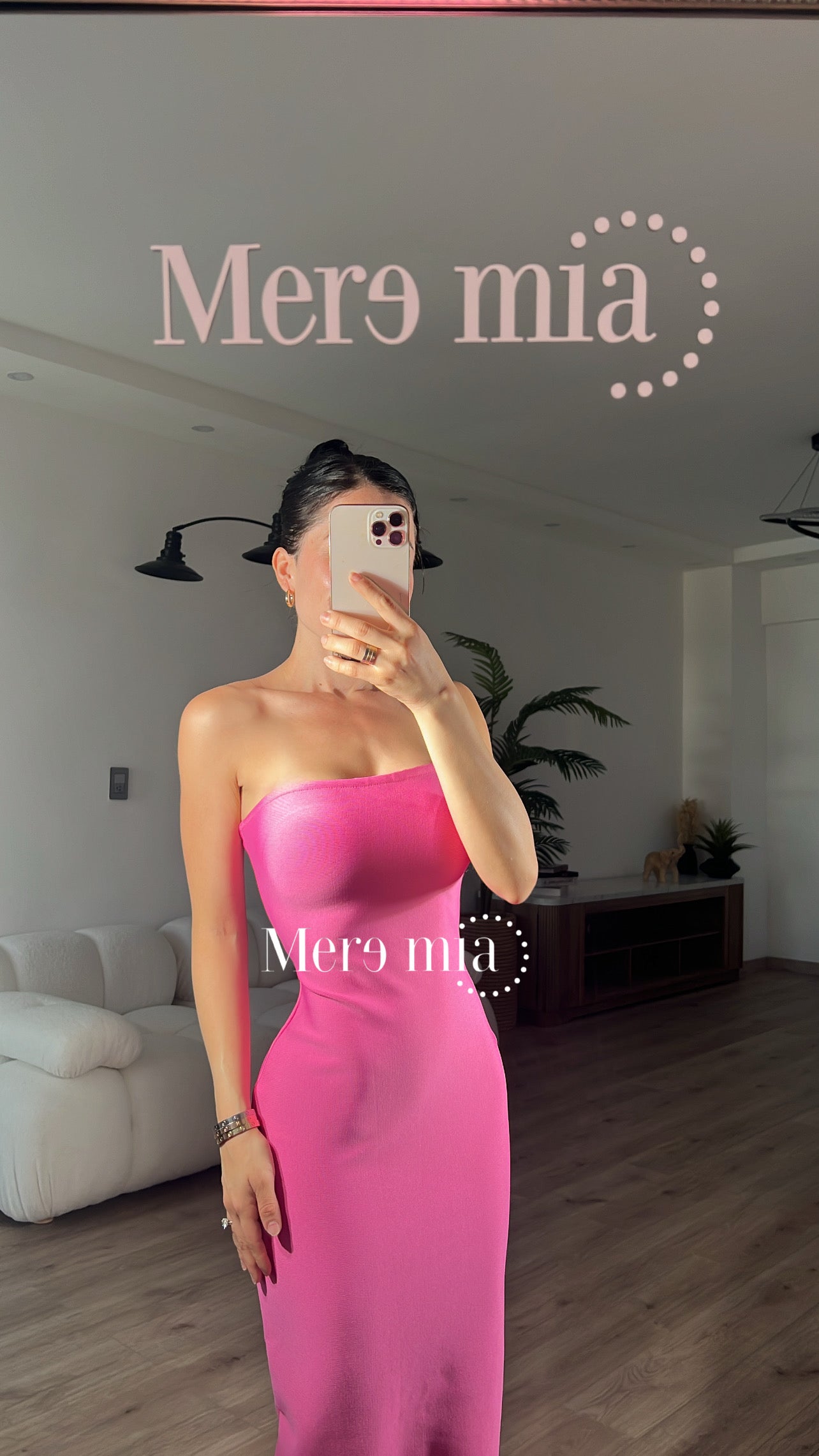 Vestido rosa strapp