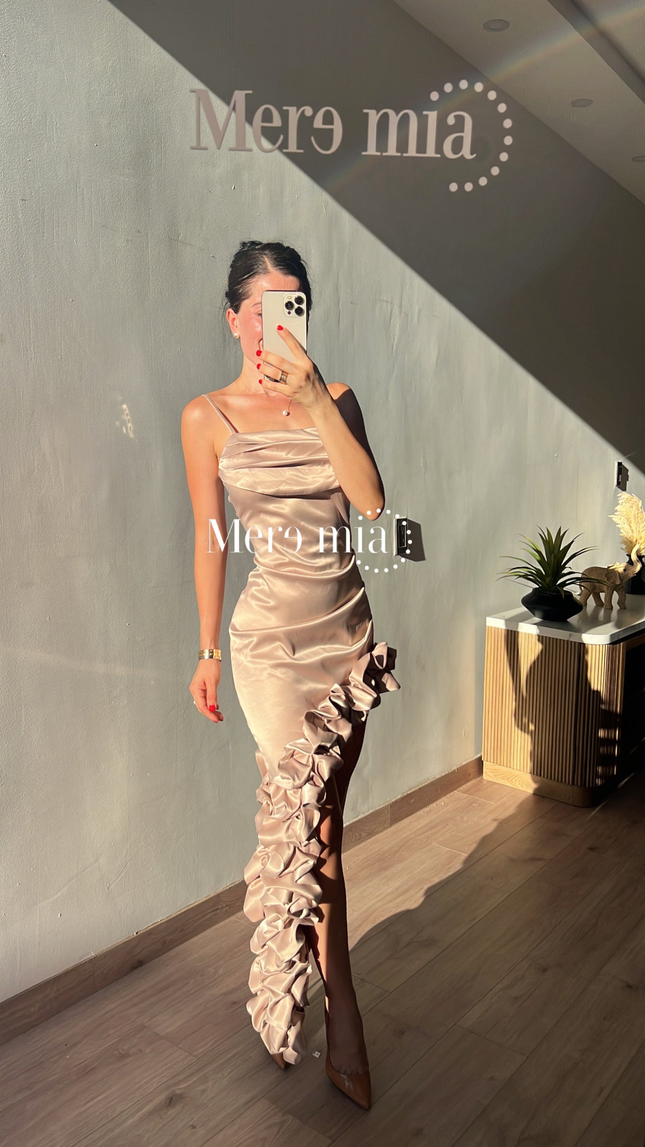 Vestido beige escarola as