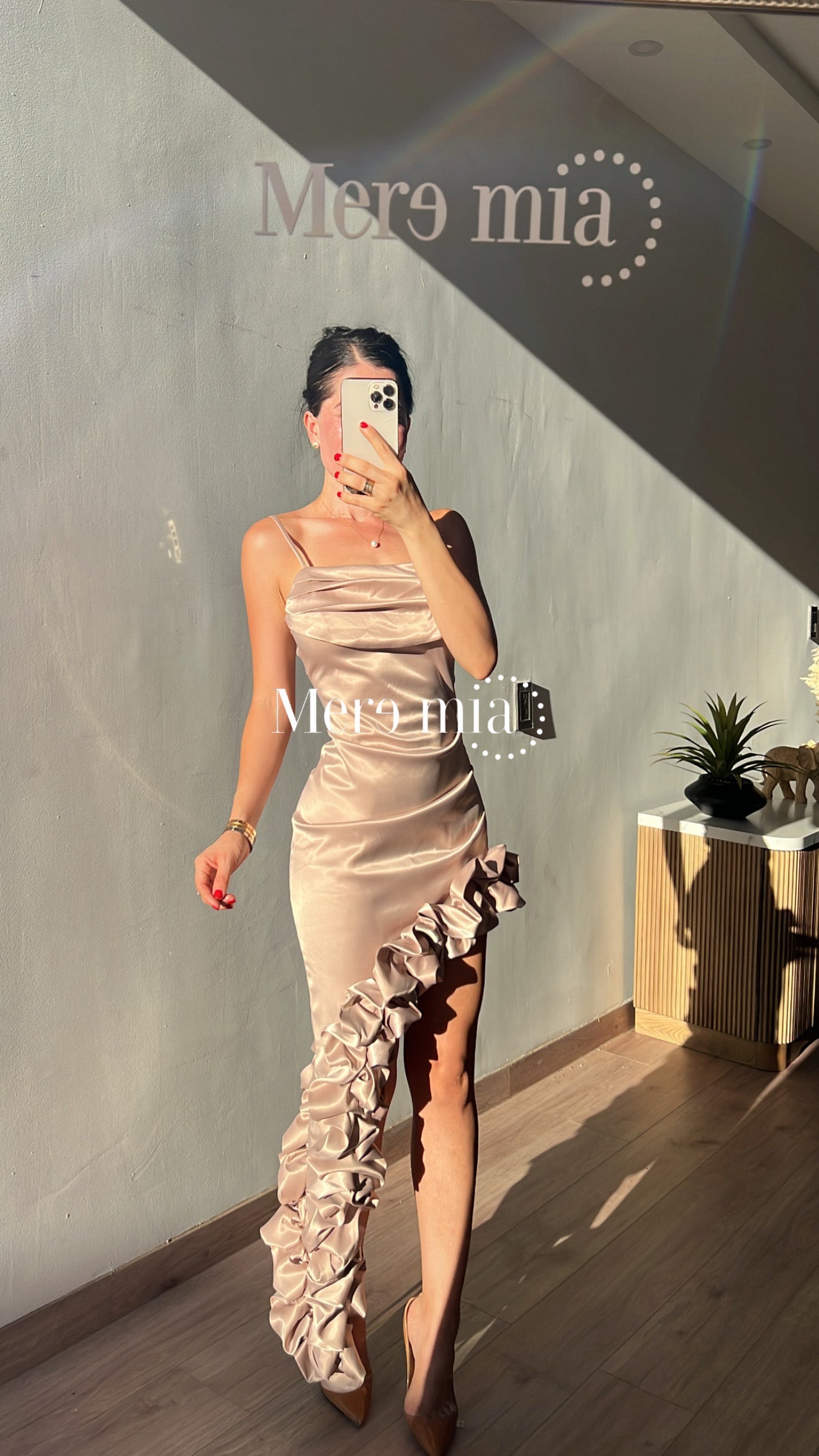 Vestido beige escarola as