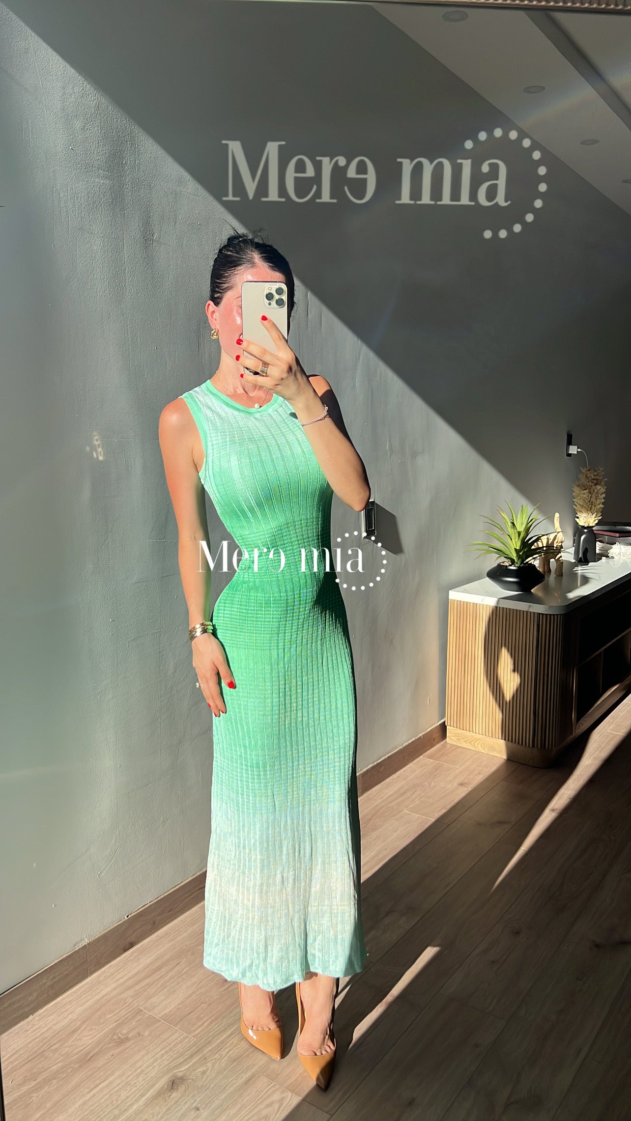 Vestido colores verde