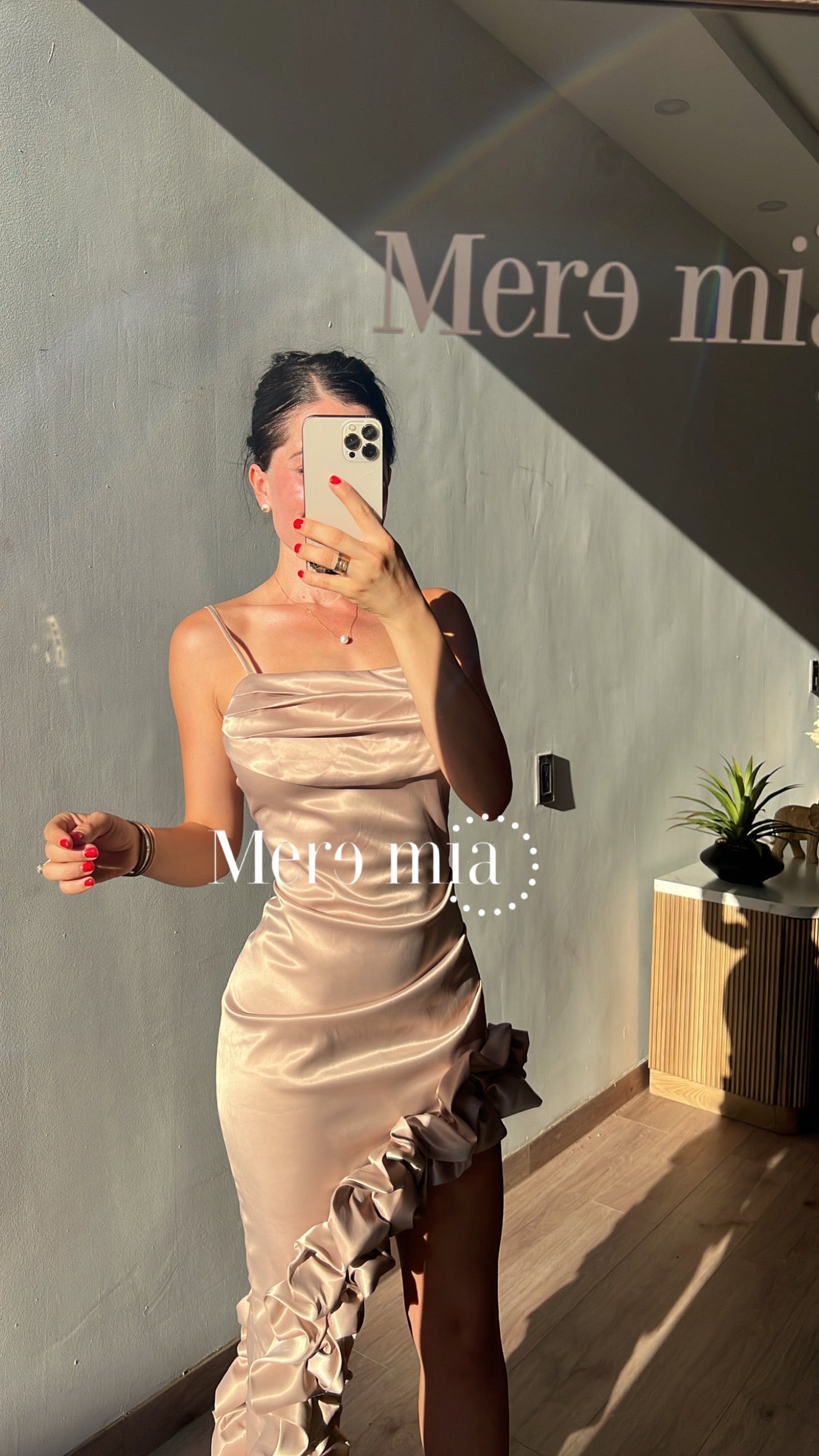 Vestido beige escarola as
