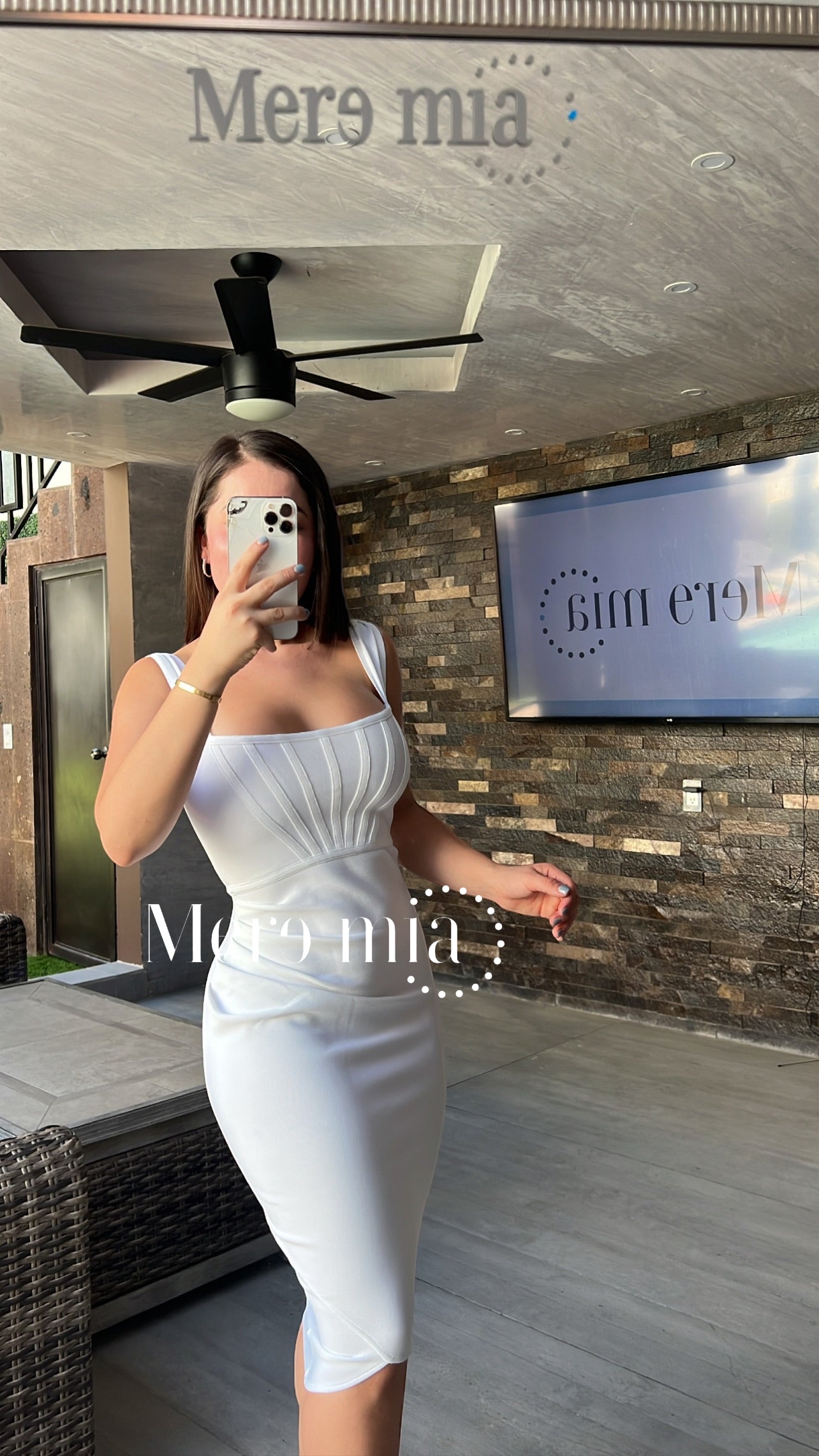 Vestido blanco midi tirantes