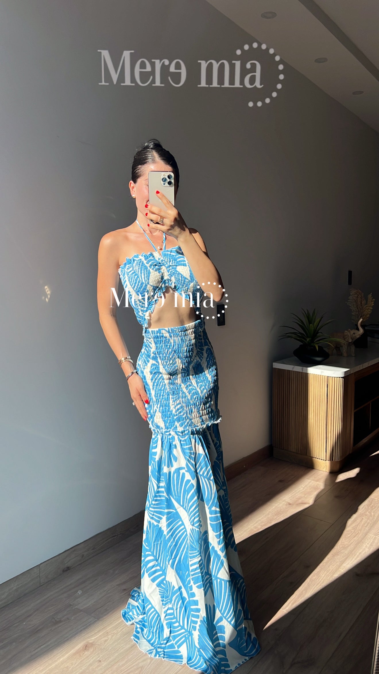 Vestido azul estamp
