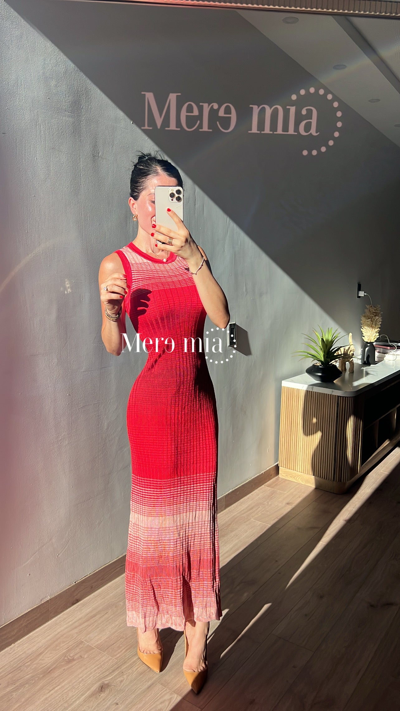 Vestido colores rojo