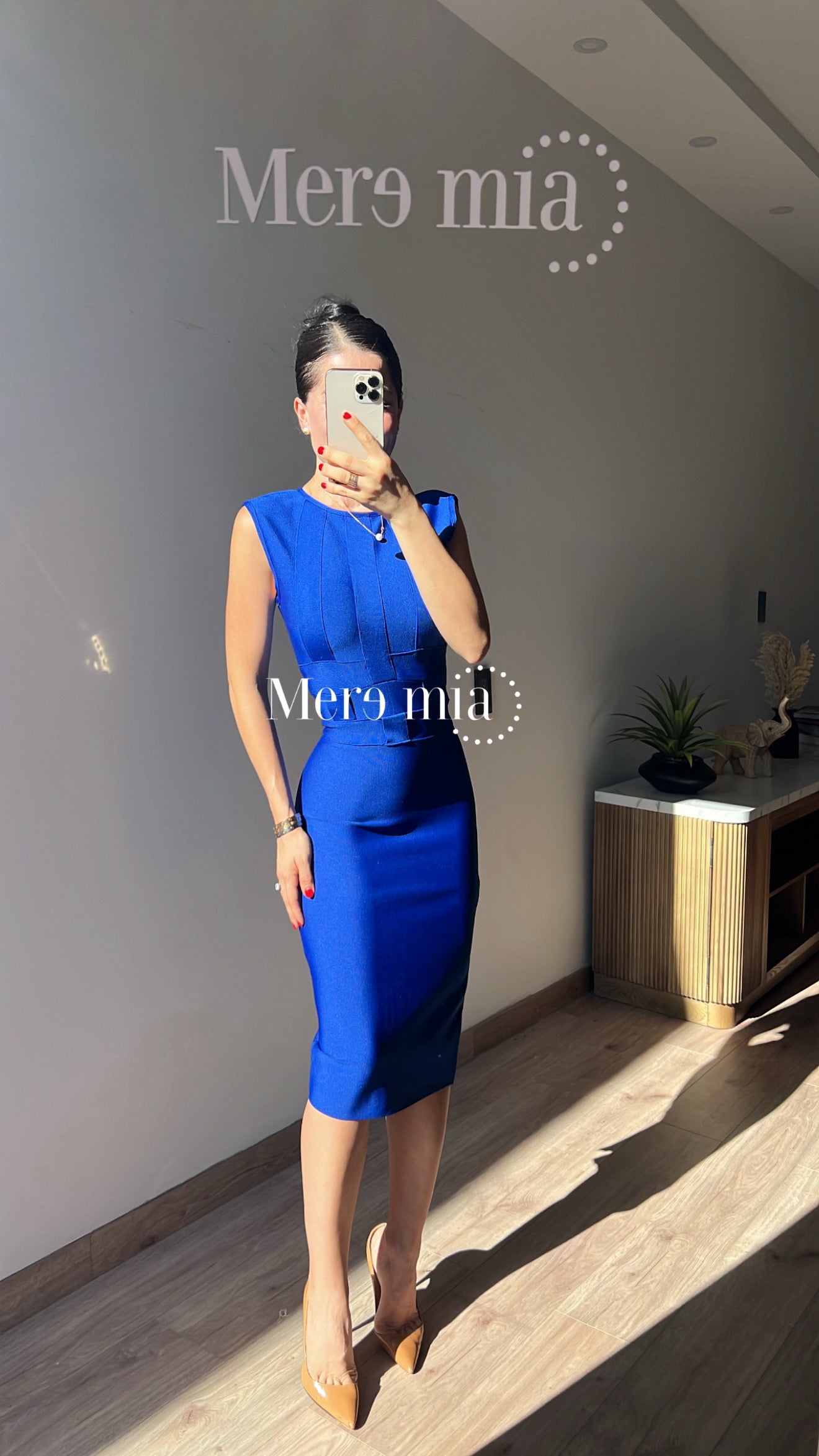 Vestido azul rayas