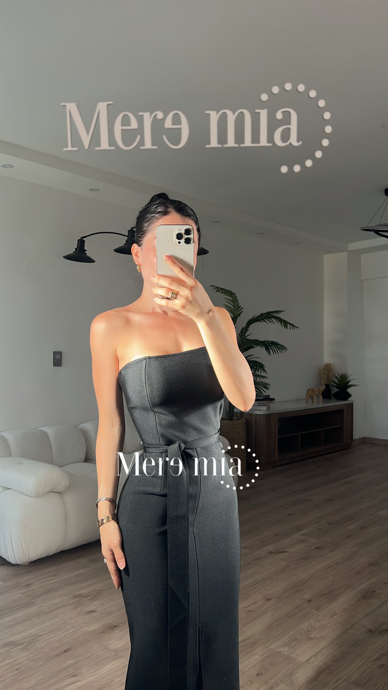 Vestido negro cintó