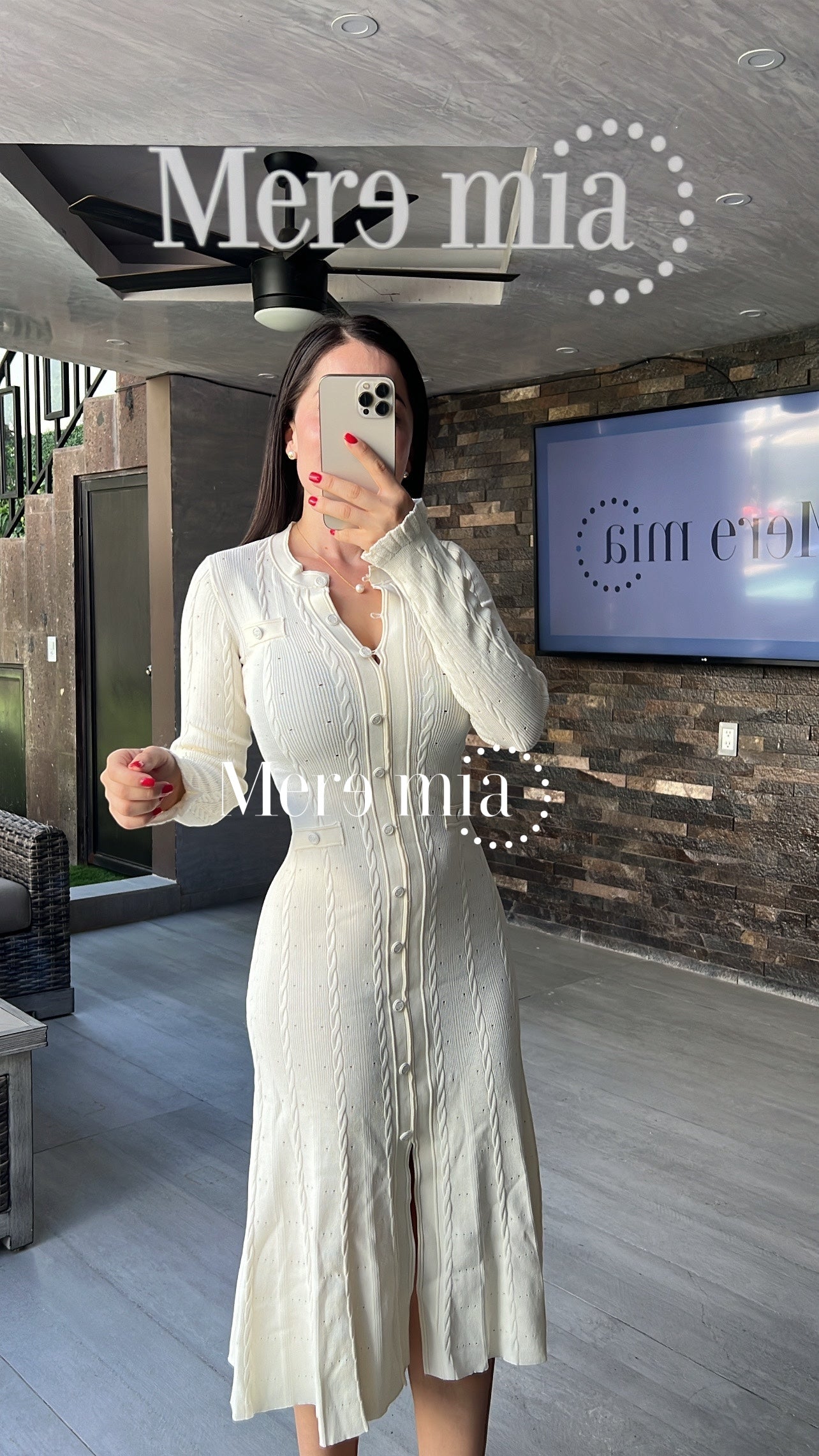 Vestido ivory olanes ab