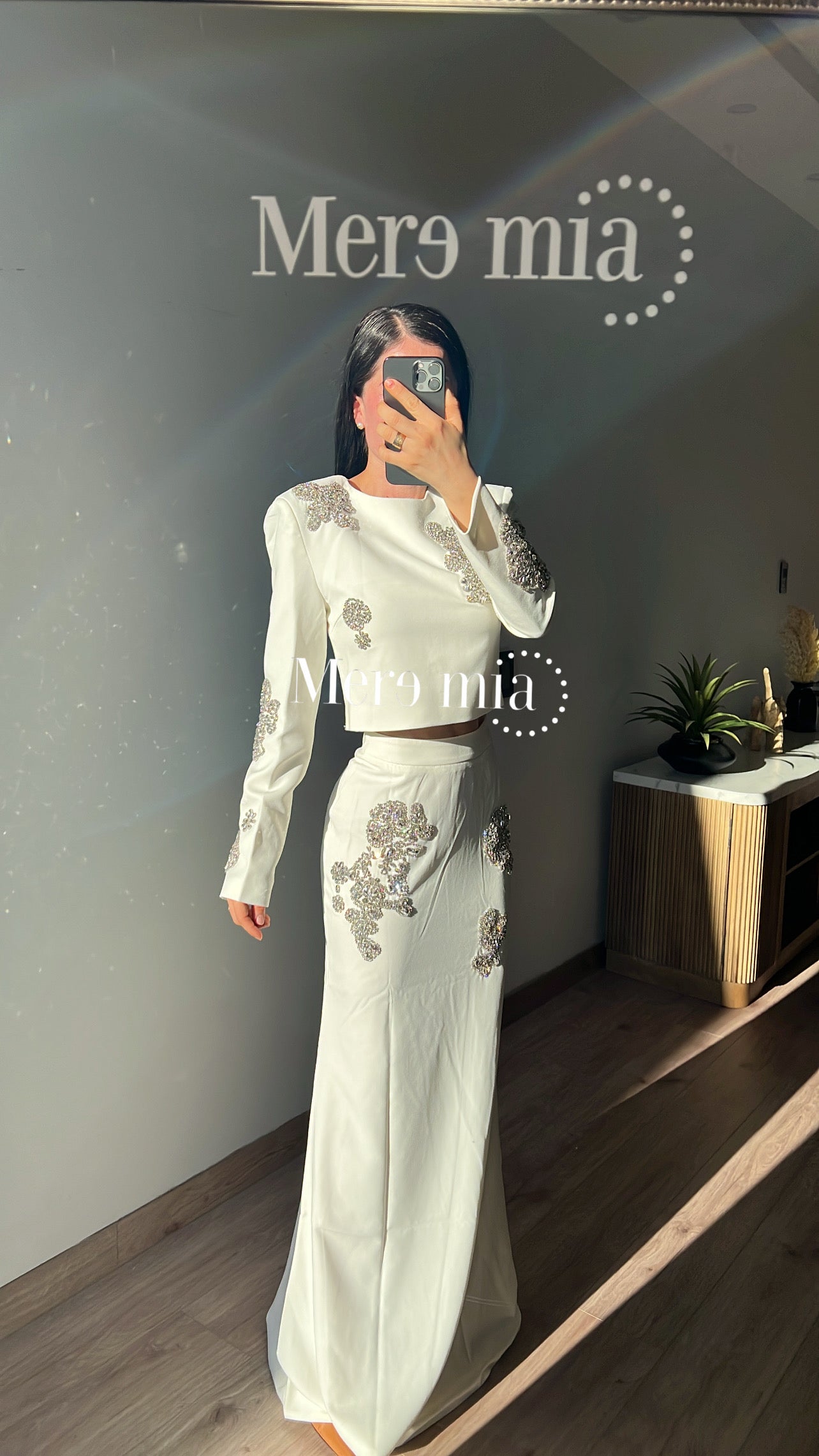 Conjunto blanco apl plata