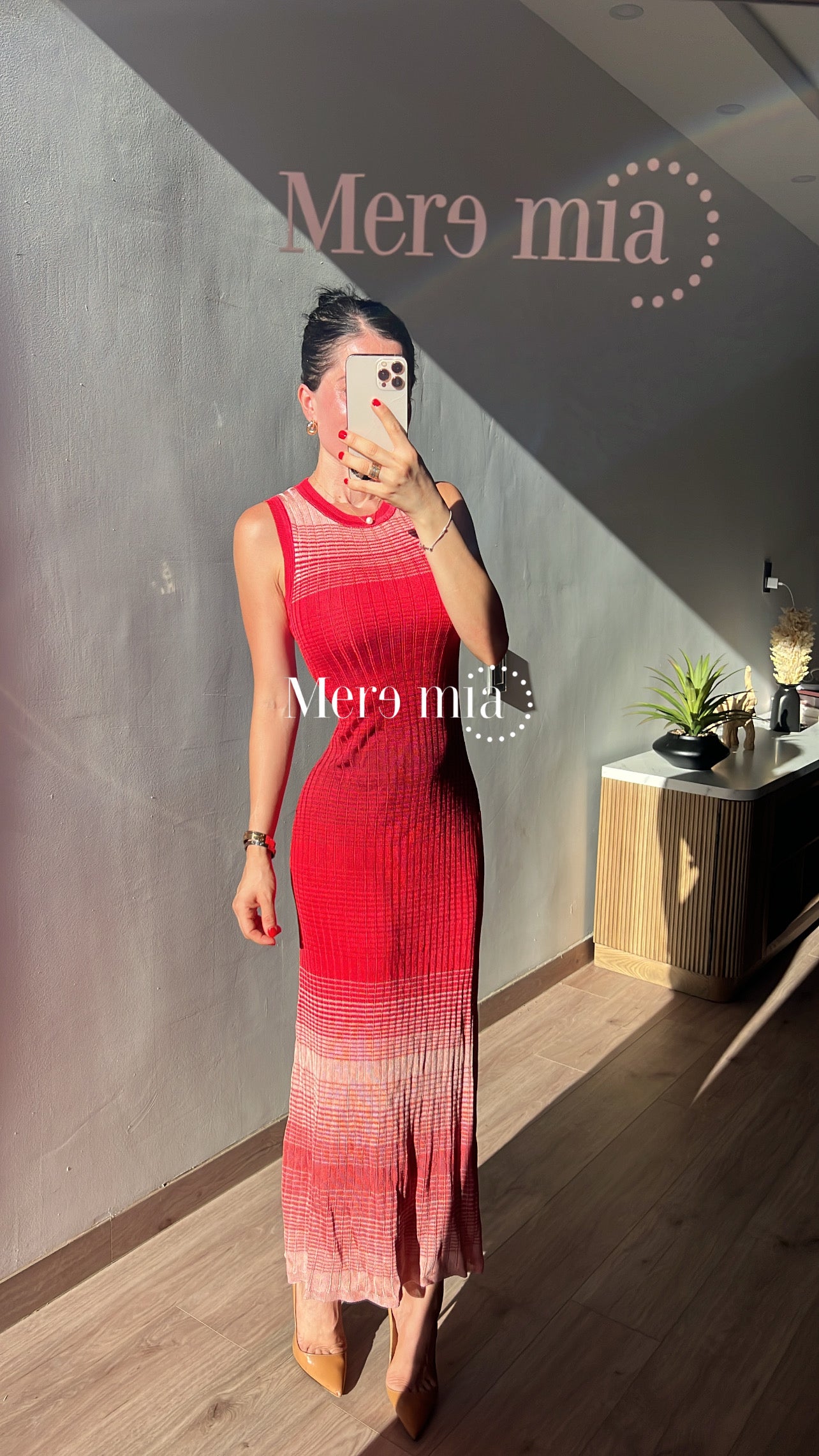 Vestido colores rojo