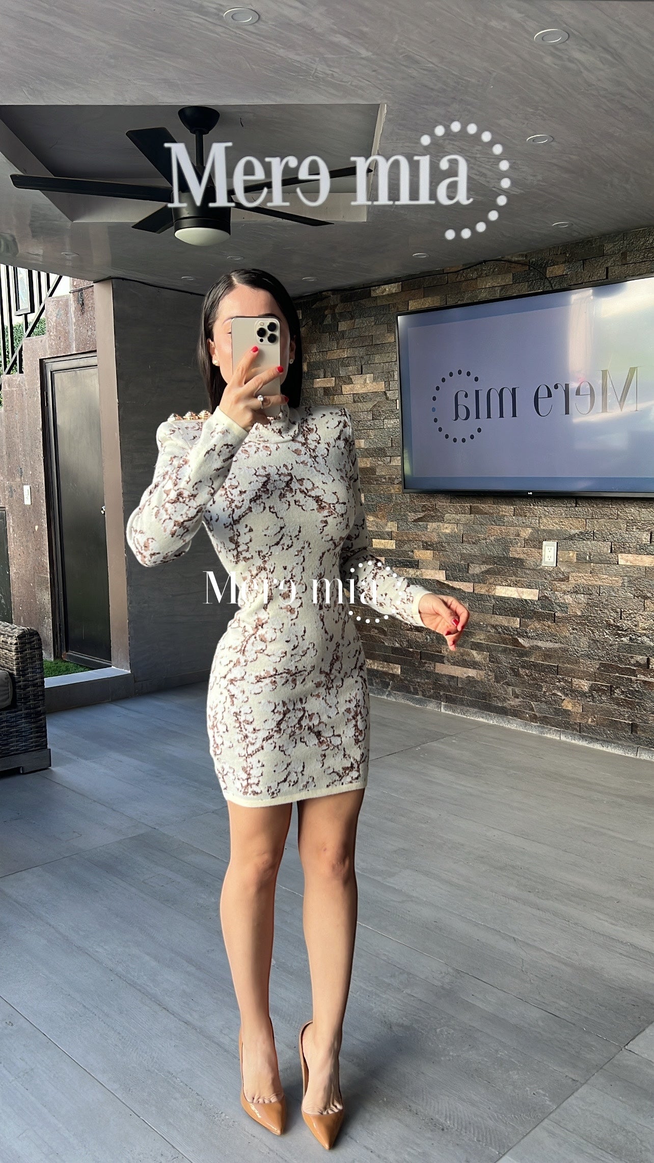 Vestido azul ramas