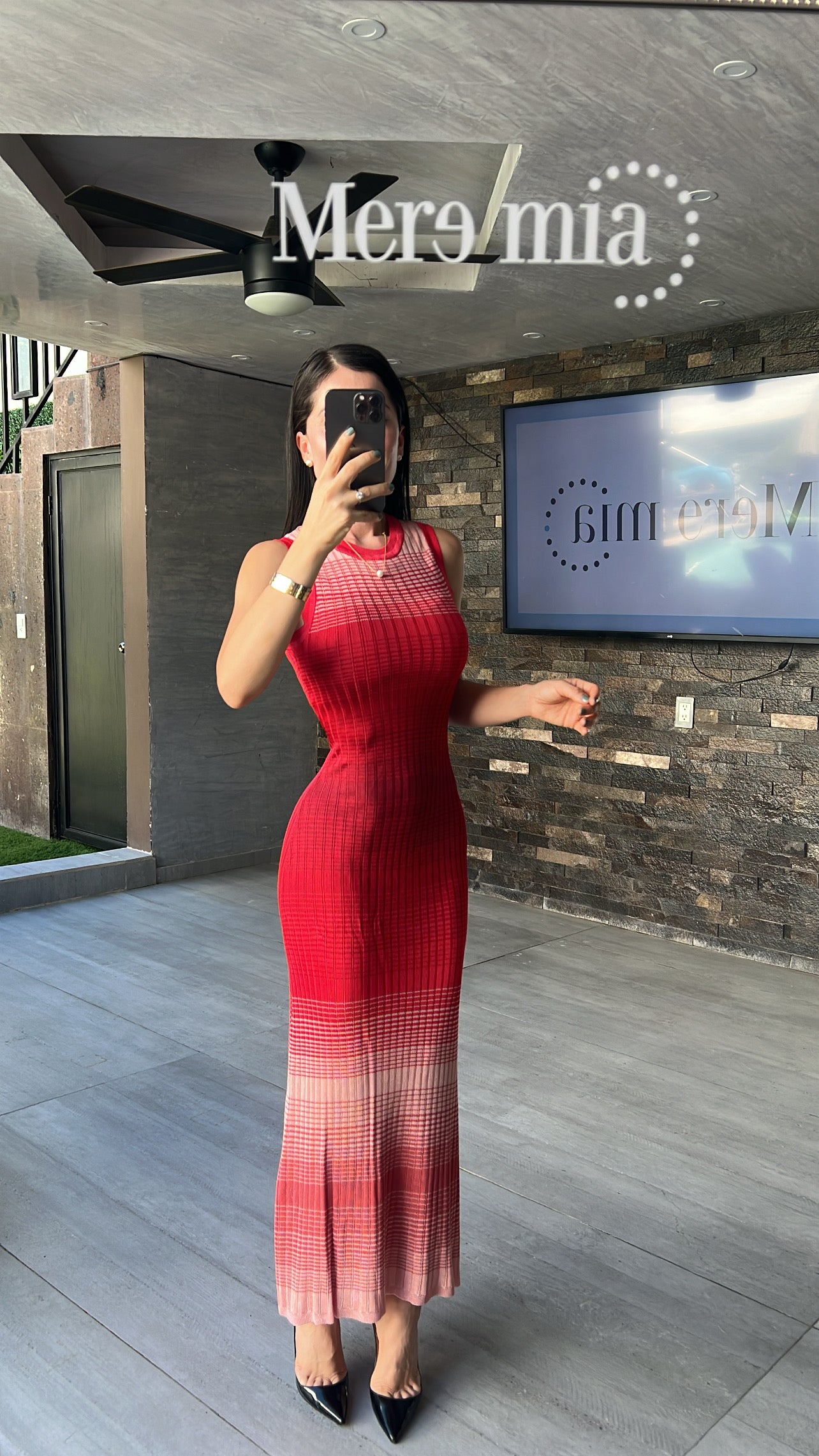 Vestido colores rojo