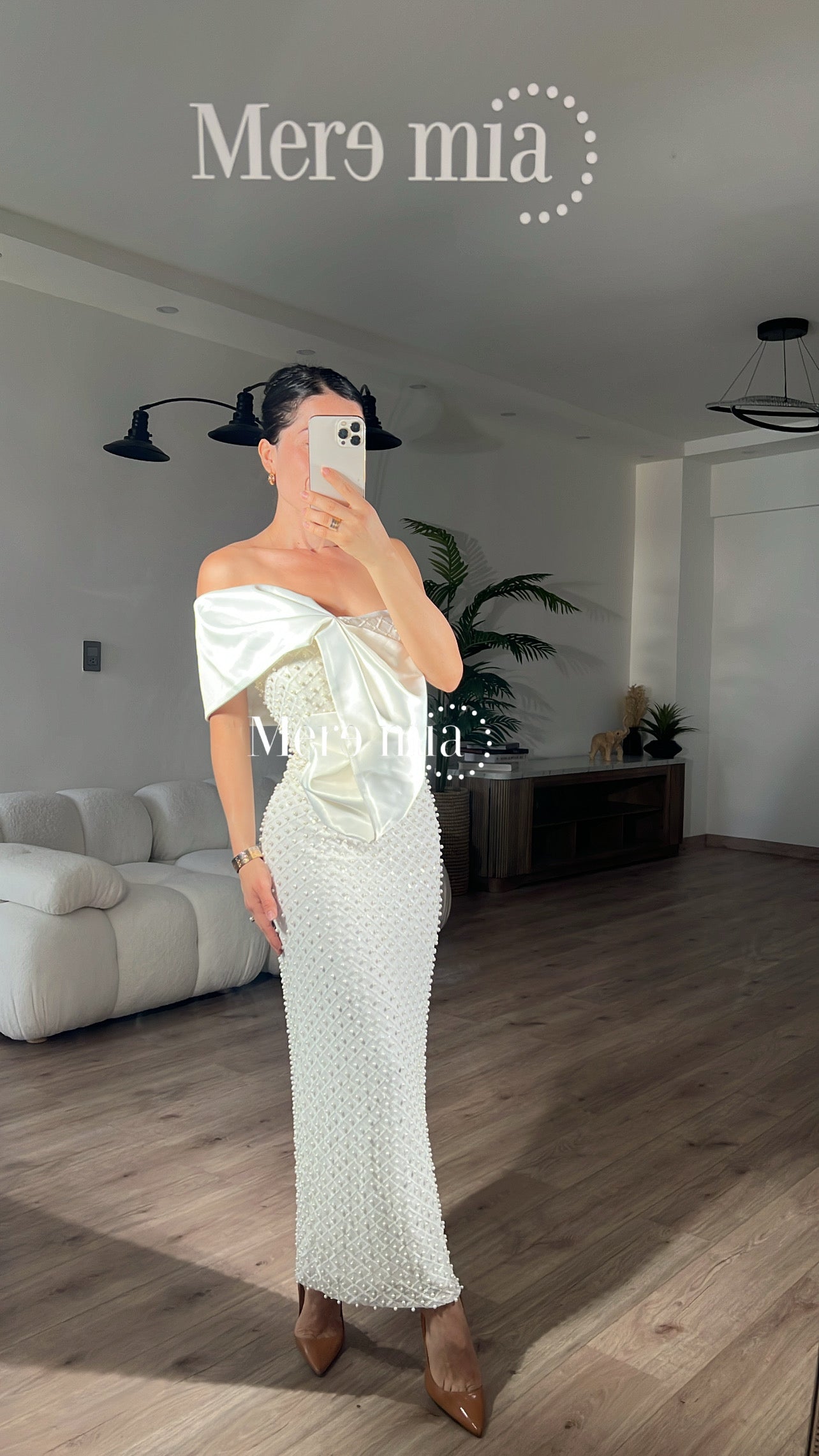 Vestido blanco esc hombro sat